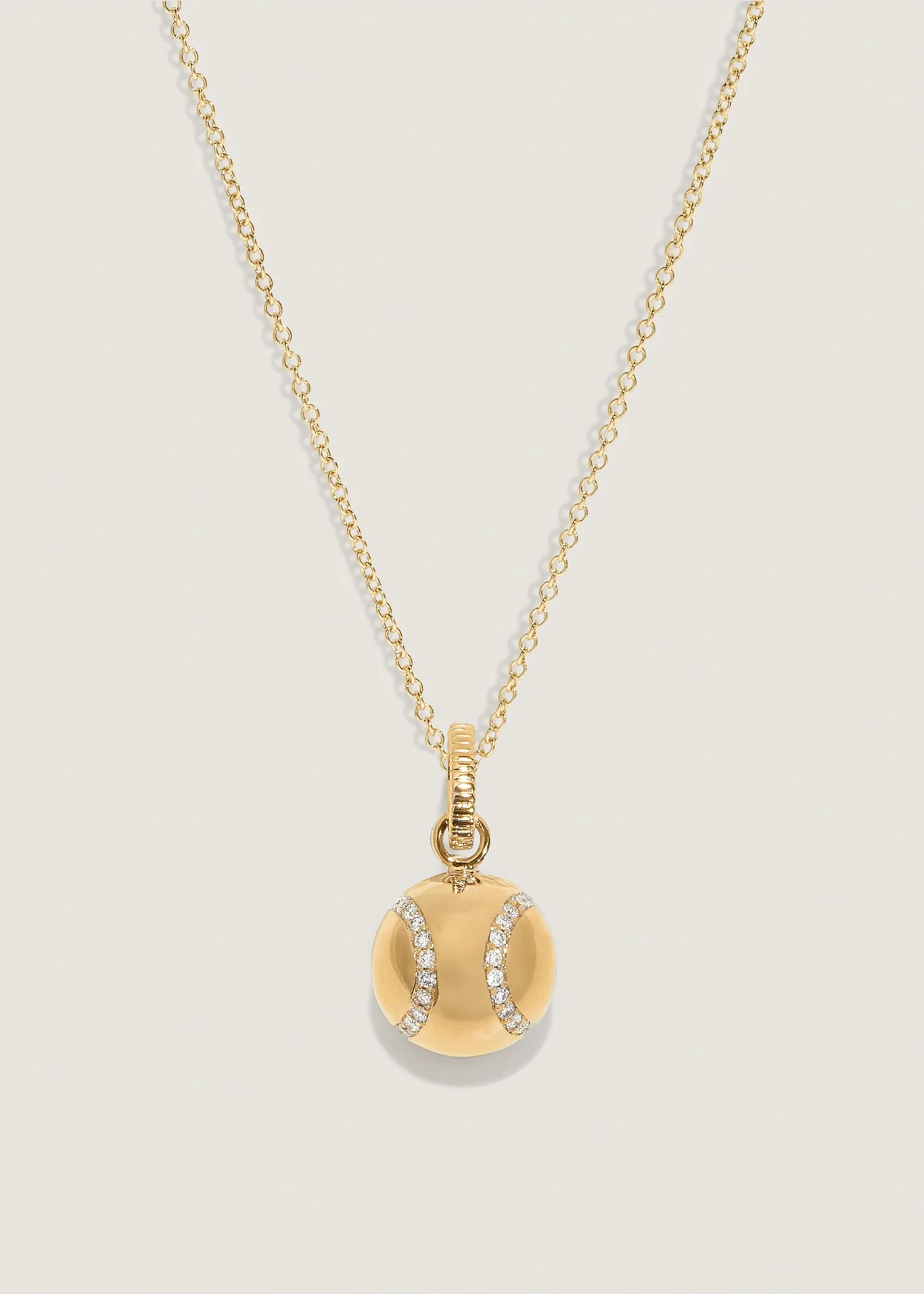 Kinn - Courtside Tennis Ball Pendant Diamond Necklace