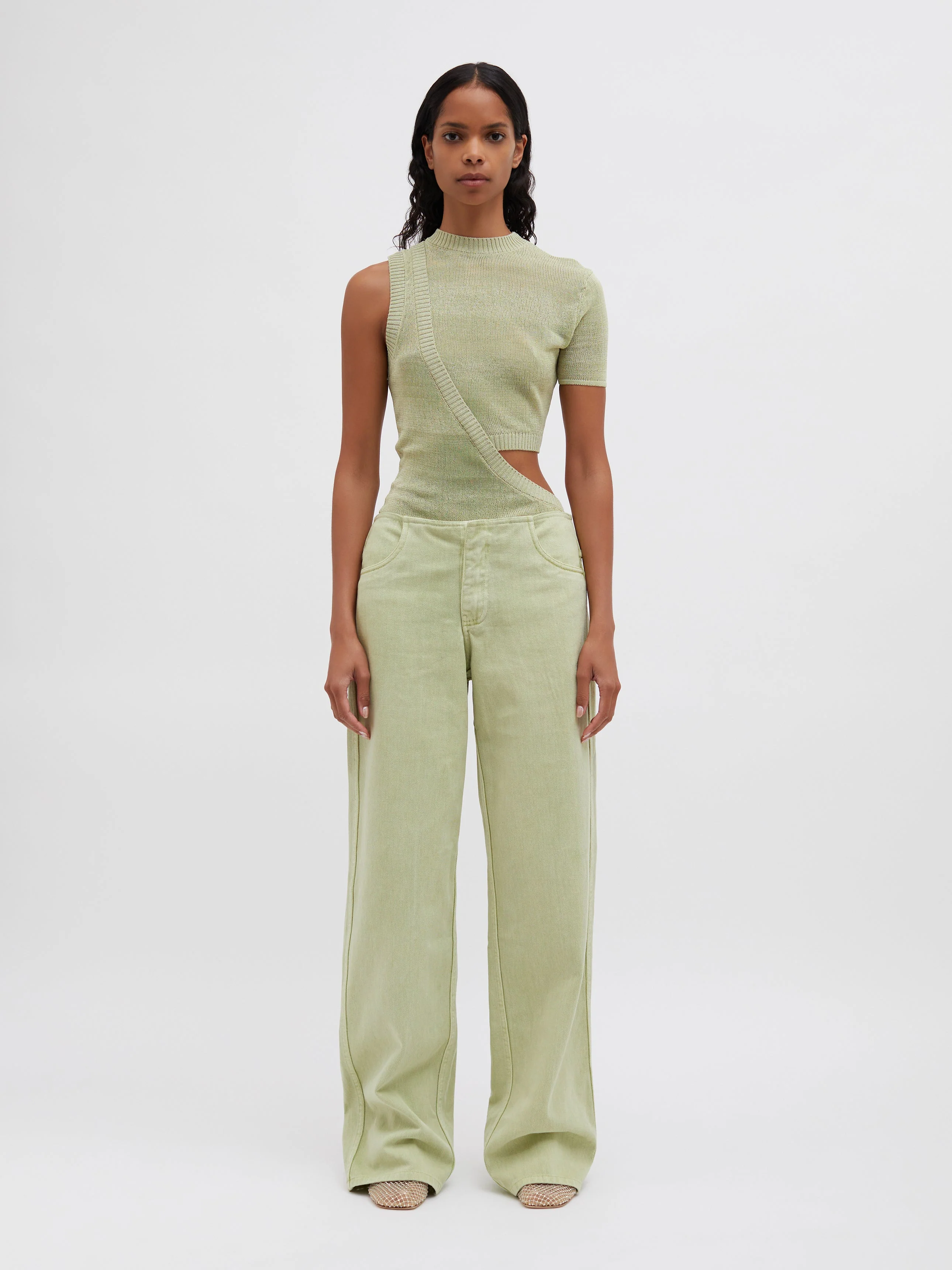 Christopher Esber - Cove Asymmetric Cutaway Knit Tank - Image 2
