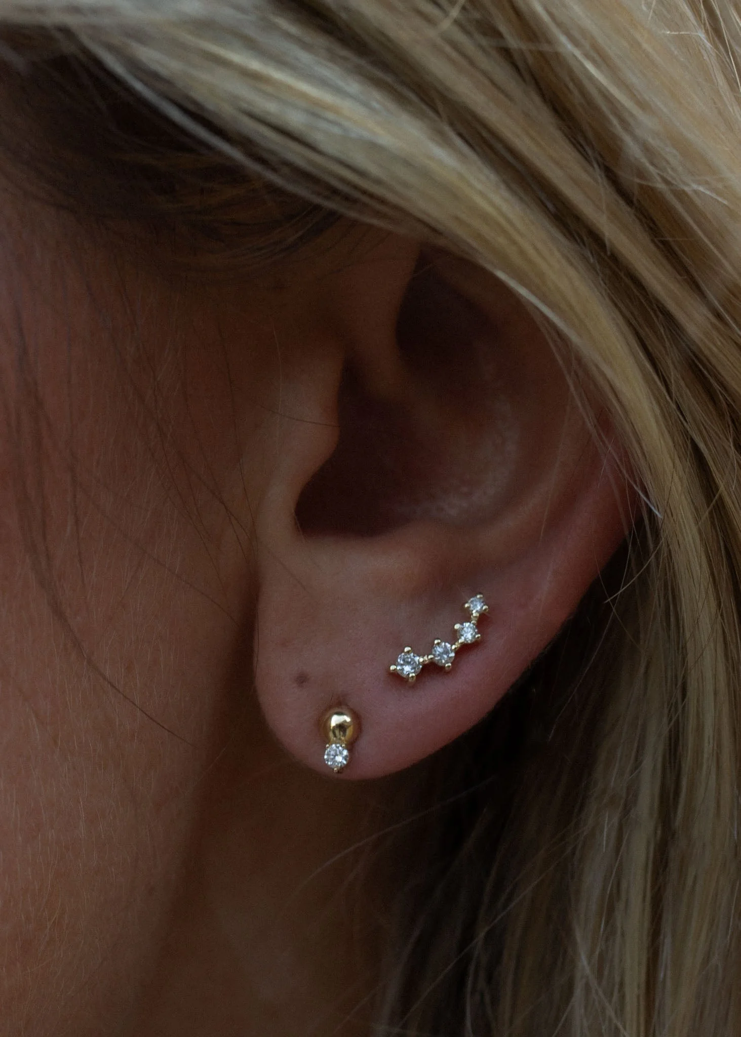 Kinn - Crawler Stud Earring Diamond - Image 2