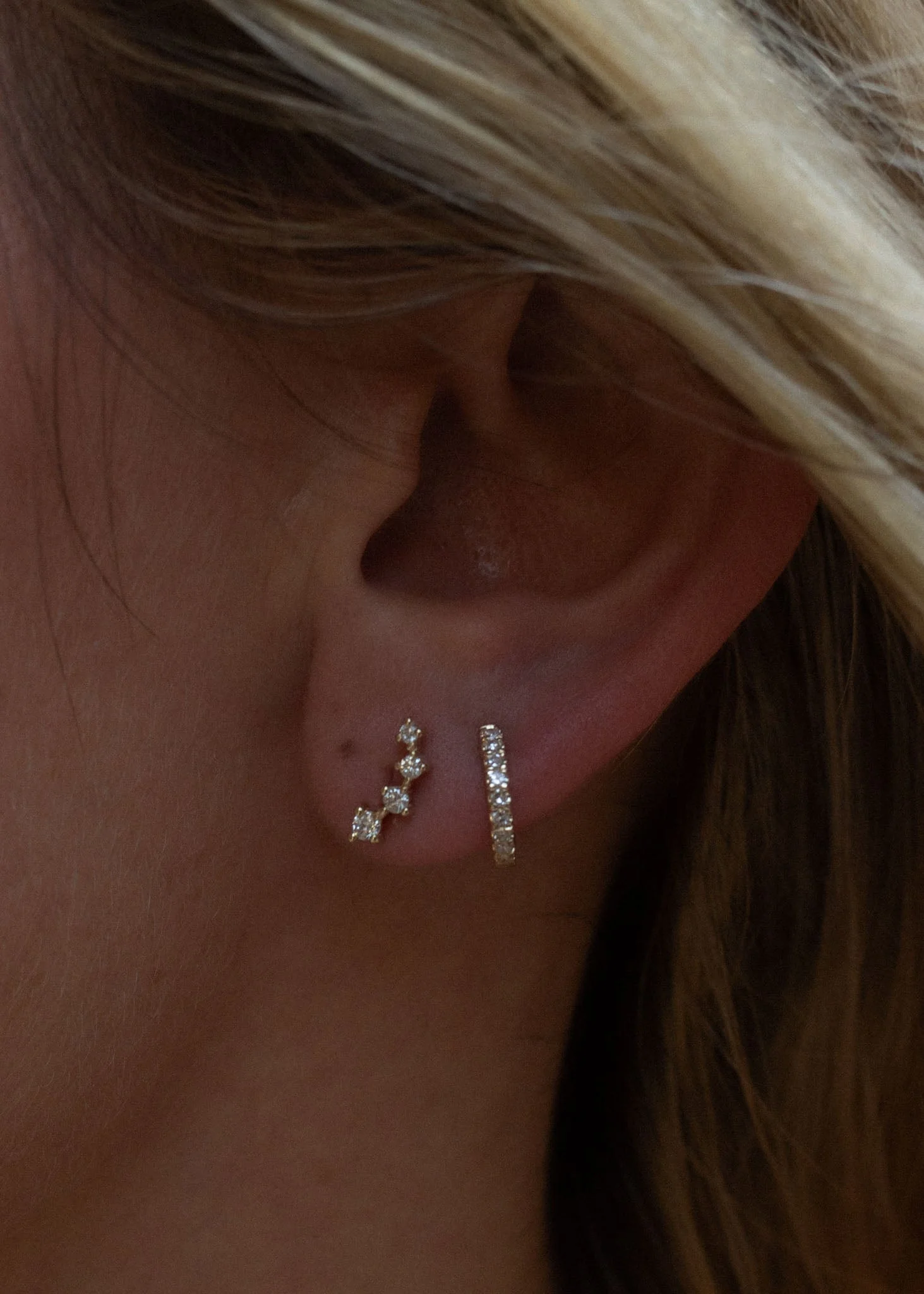Kinn - Crawler Stud Earring Diamond - Image 4