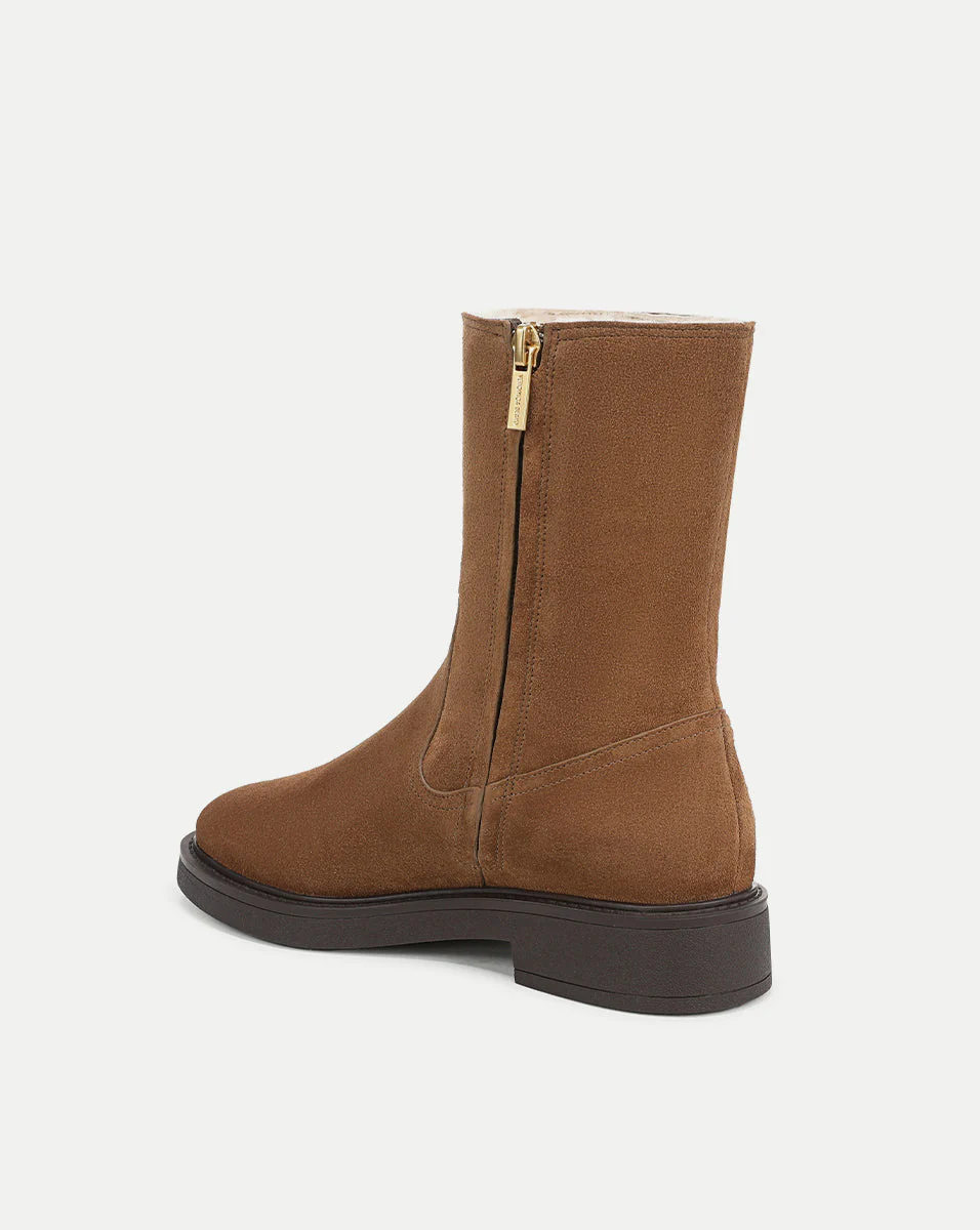 Veronica Beard - Creswell Shearling Mid - Calf Boot - Image 5