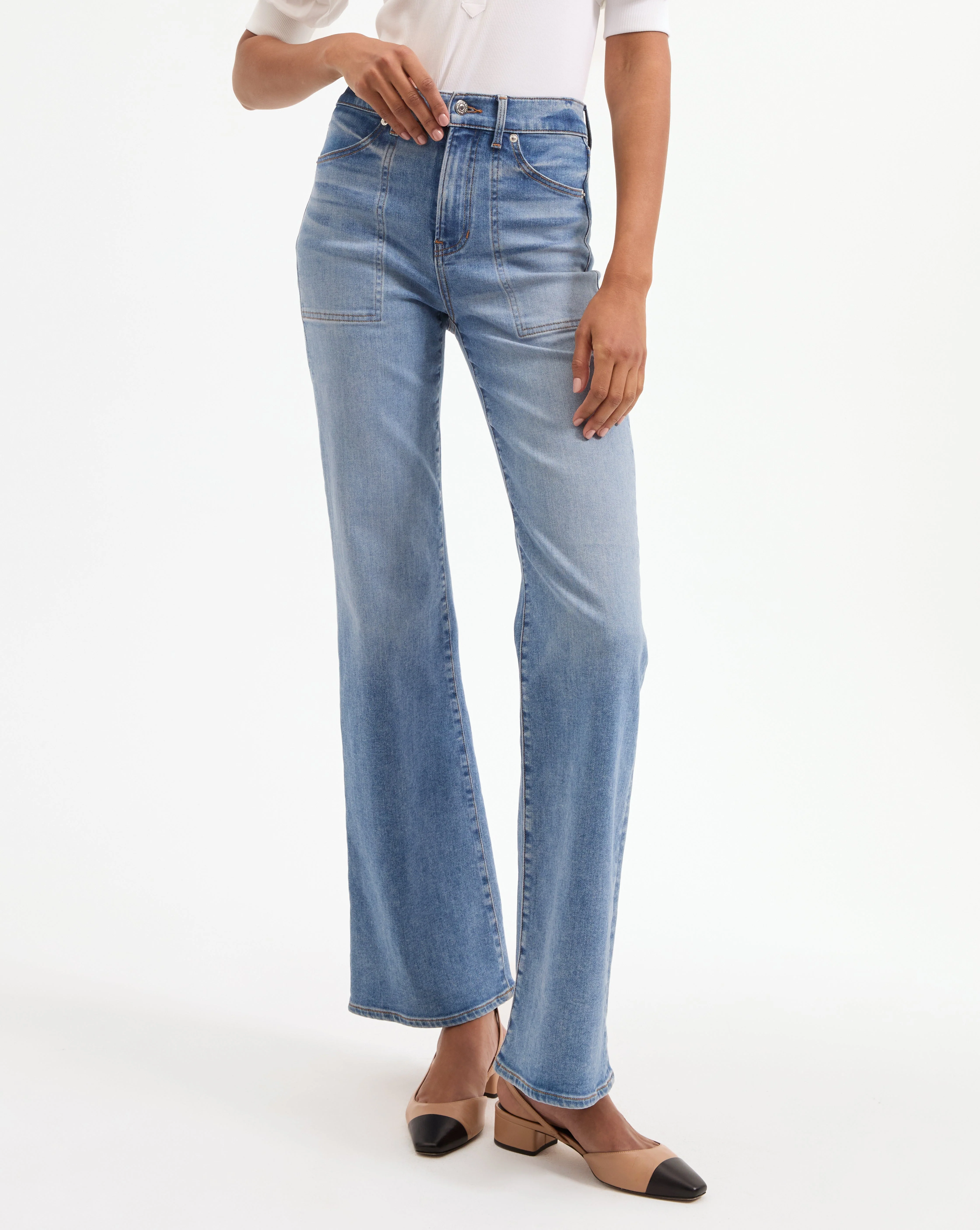 Veronica Beard - Crosbie Slim Wide - Leg Jean - Image 2