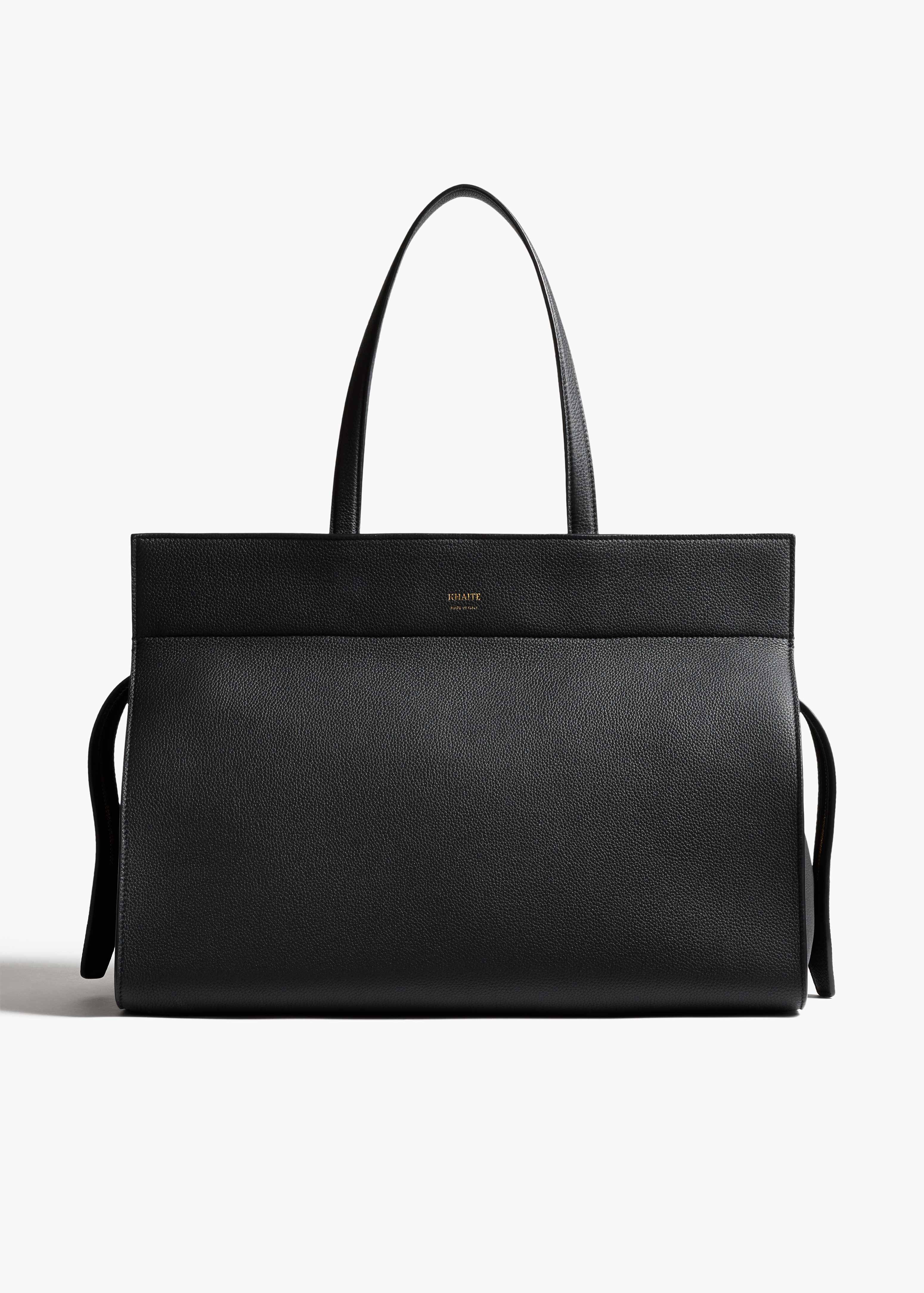 Khaite - Crosby Bag in Black Pebbled Leather