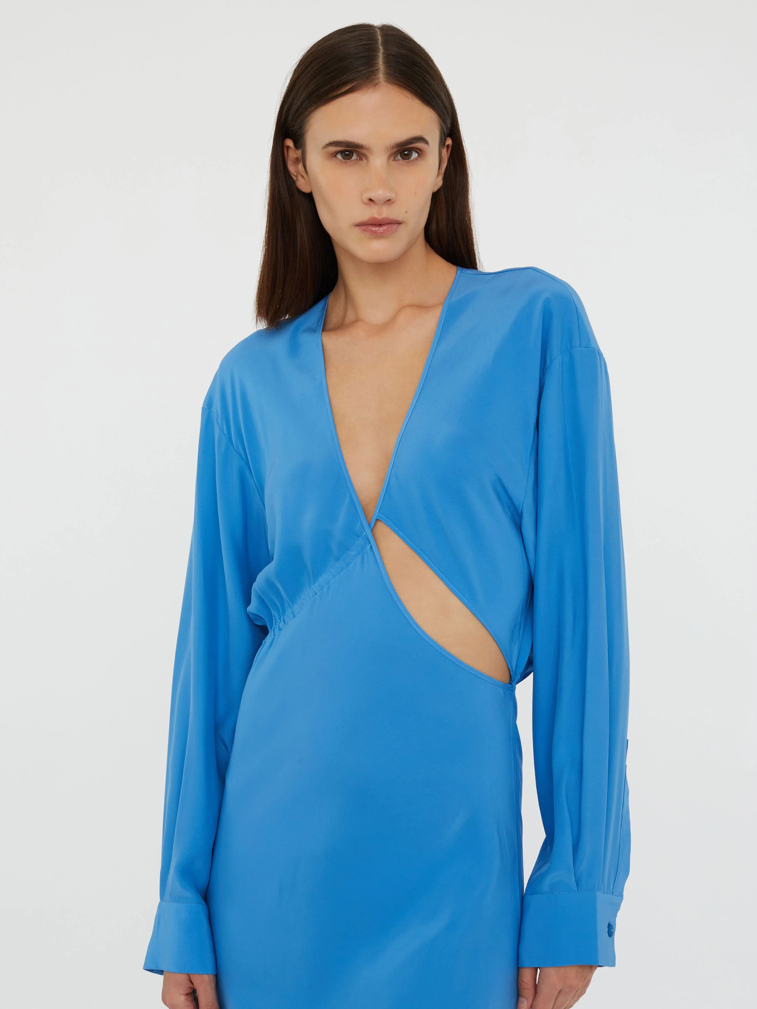 Christopher Esber - Crosscut Silk Long Sleeve Dress - Image 4
