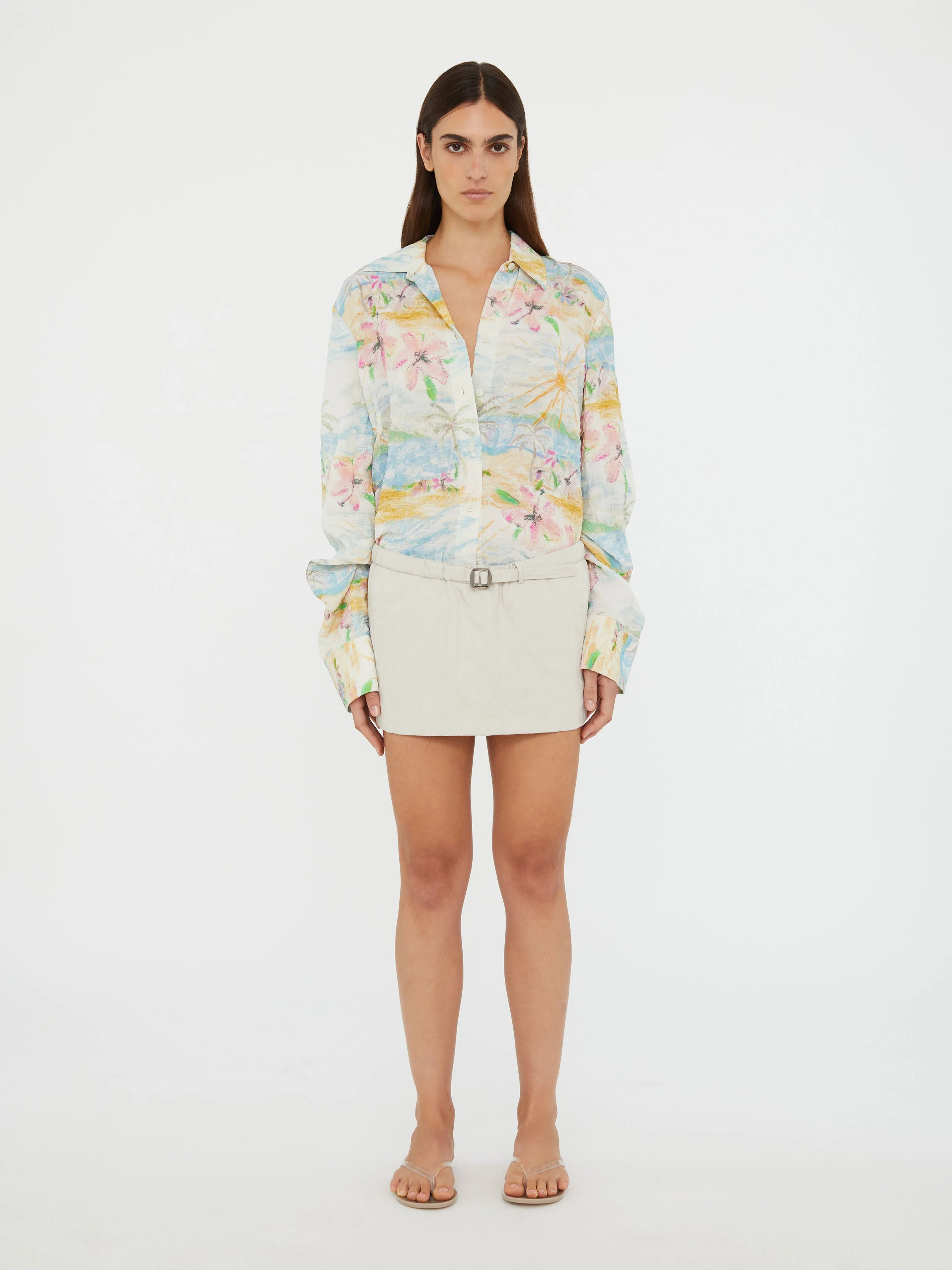 Christopher Esber - Crushed Belted Mini Skirt