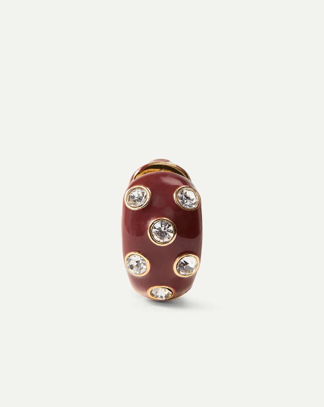 Veronica Beard - Crystal and Enamel Huggie Hoop - Image 3