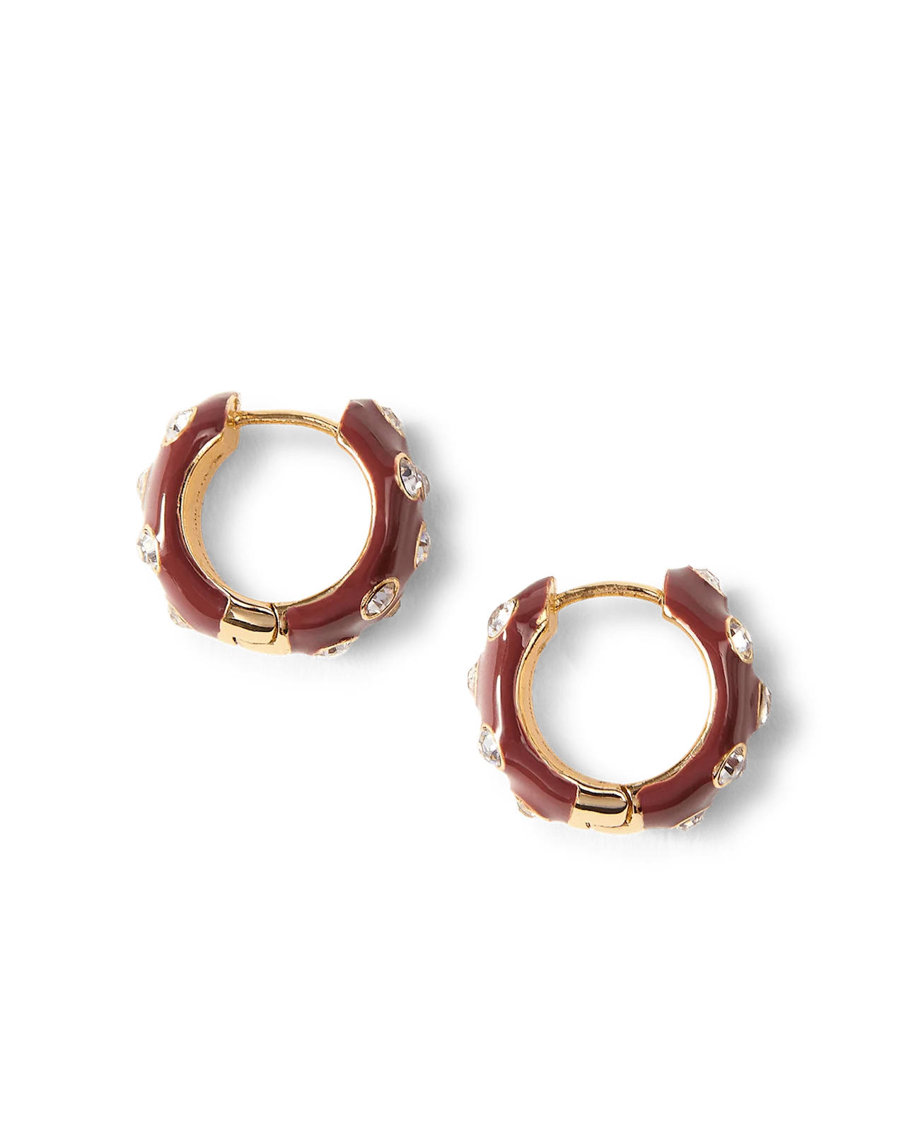 Veronica Beard - Crystal and Enamel Huggie Hoop - Image 5