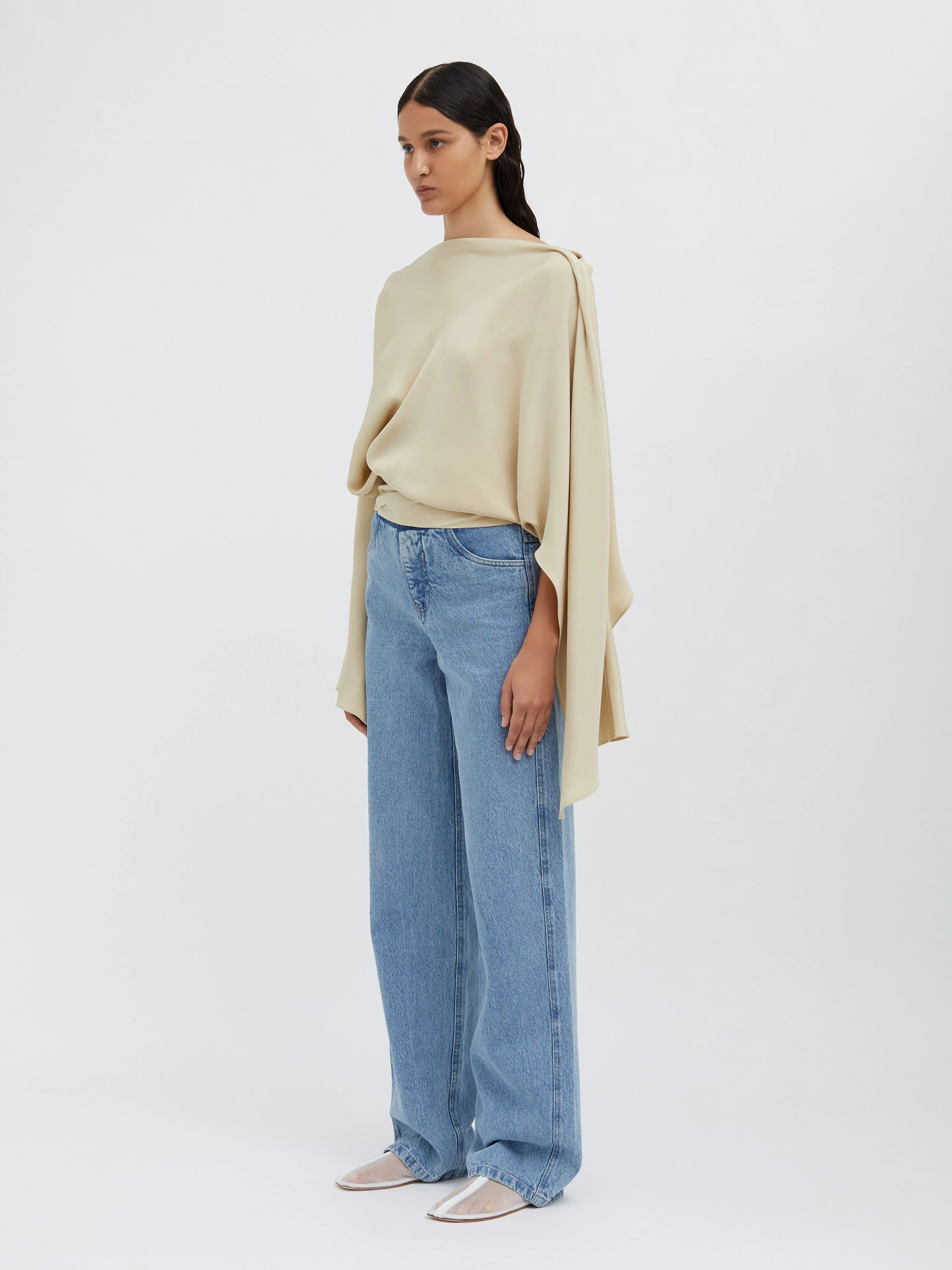 Christopher Esber - Cusco Silk Drape Top - Image 3