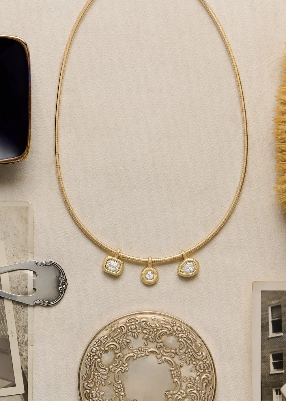 Kinn - Delphine Ribbed Pendant Diamond - Image 3