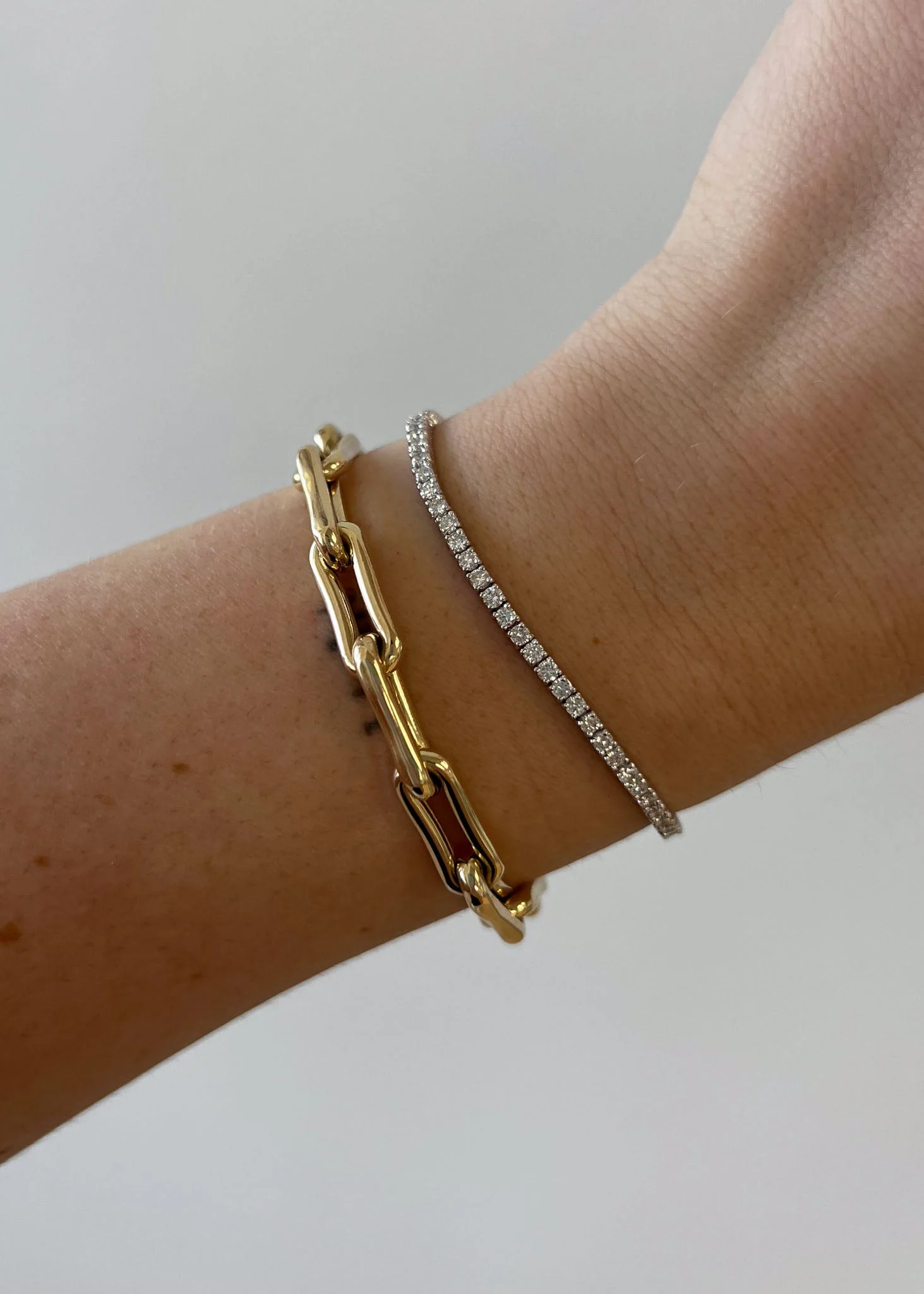 Kinn - Classic Diana Tennis Bracelet 3.20ctw White Gold - Image 2