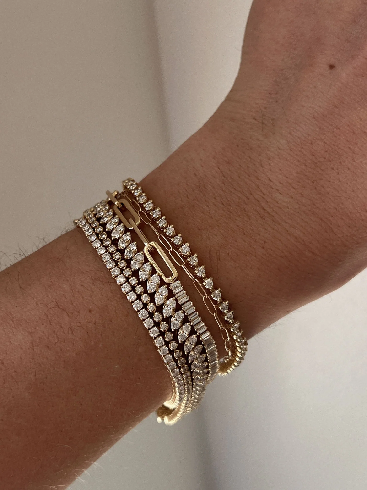 Kinn - Classic Diana Tennis Bracelet 3.20ctw Yellow Gold - Image 9