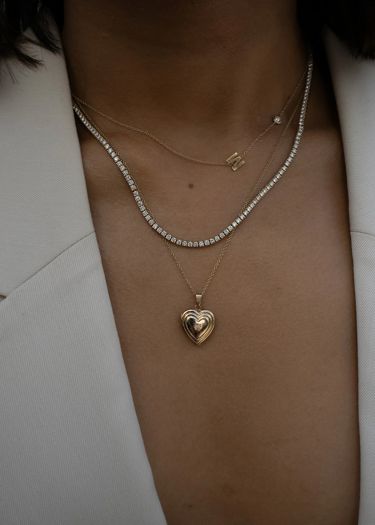 Kinn - Diana Tennis Necklace Diamond 6.20ctw Yellow Gold - Image 7