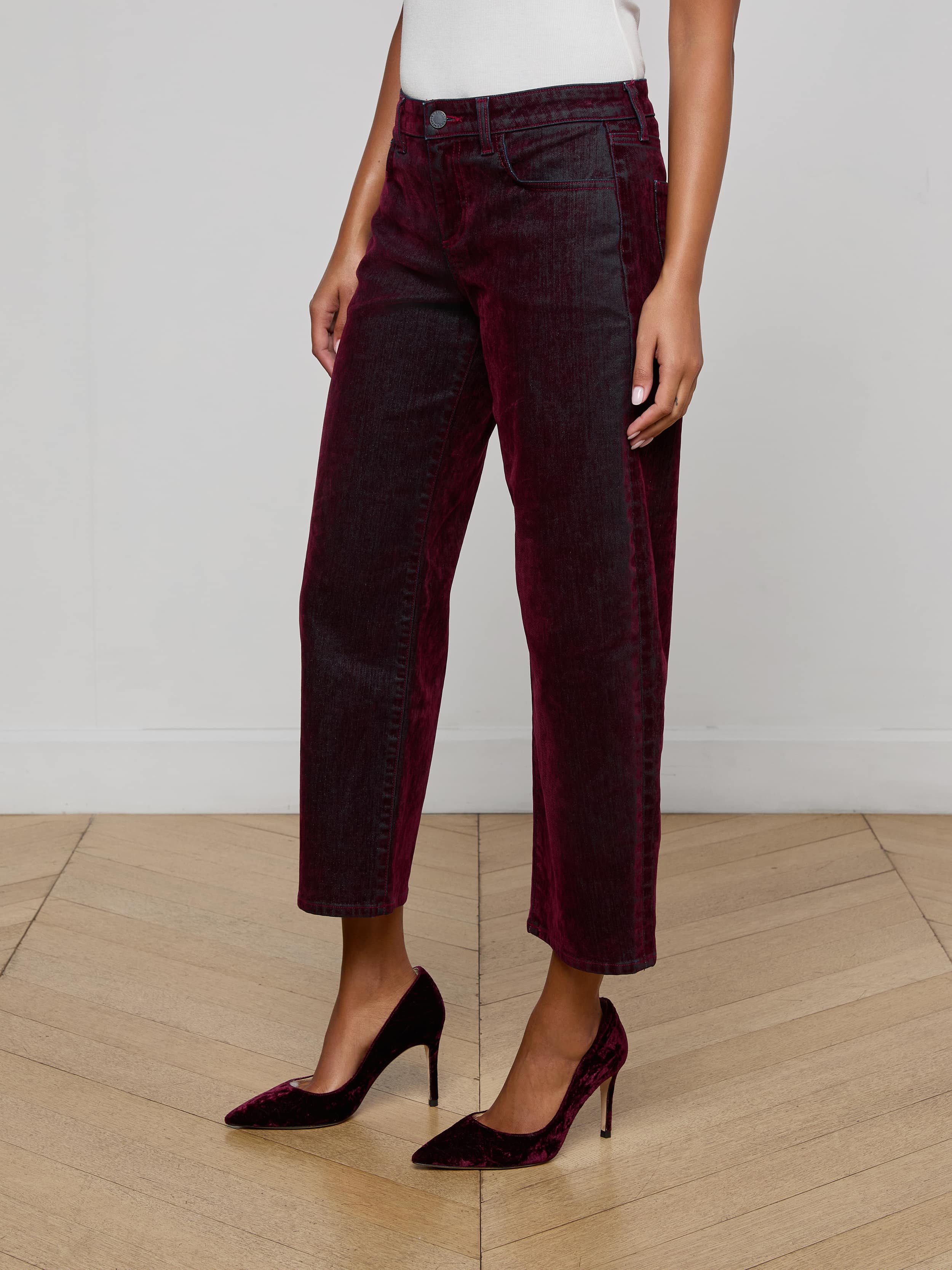 L'AGENCE - Dolores Flocked Bow - Leg Jean - Image 3