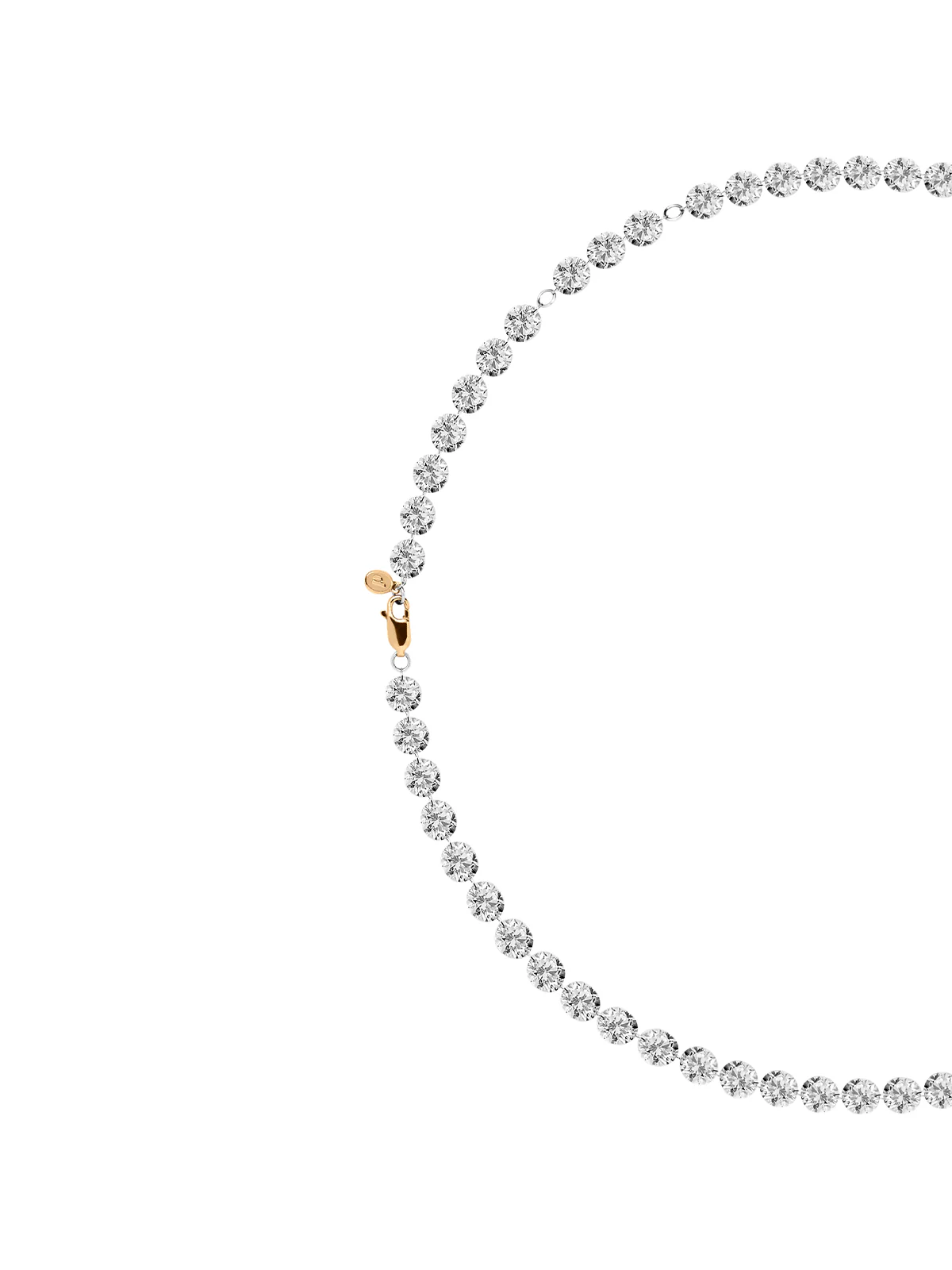Dorsey - 14K FLOATING ETERNITY NECKLACE IN 65 CARATS LAB DIAMOND, 14K YELLOW GOLD - Image 2