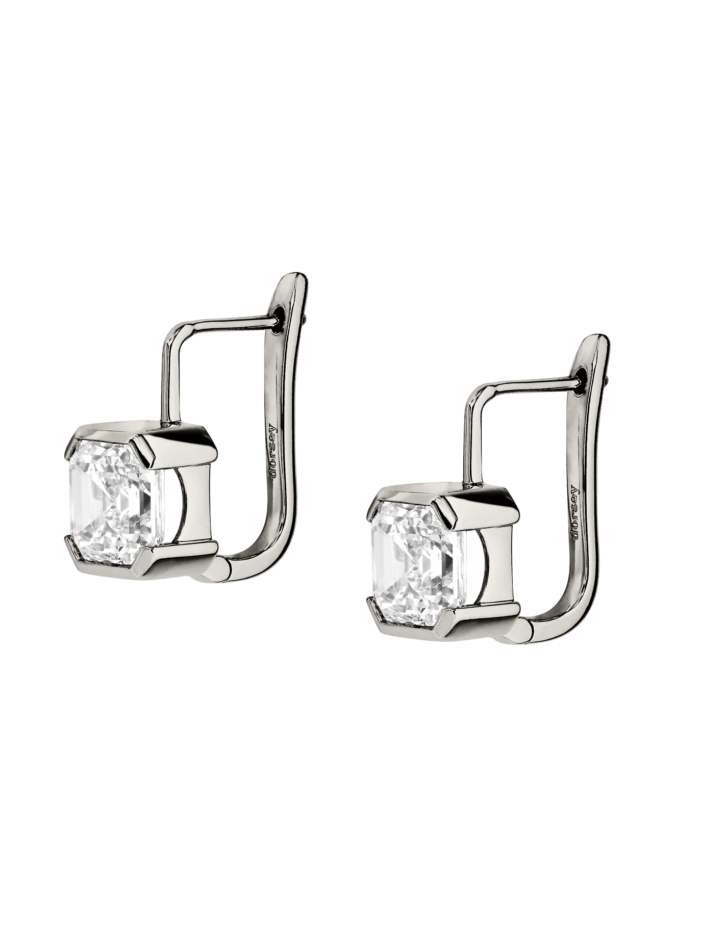 Dorsey - 14K INÈS ASSCHER - CUT EARRINGS IN LAB DIAMOND, 14K WHITE GOLD - Image 2