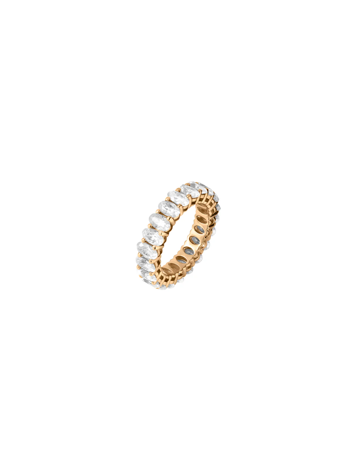 Dorsey - 14K OVAL - CUT ETERNITY BAND IN LAB DIAMOND, 14K YELLOW GOLD - Image 2