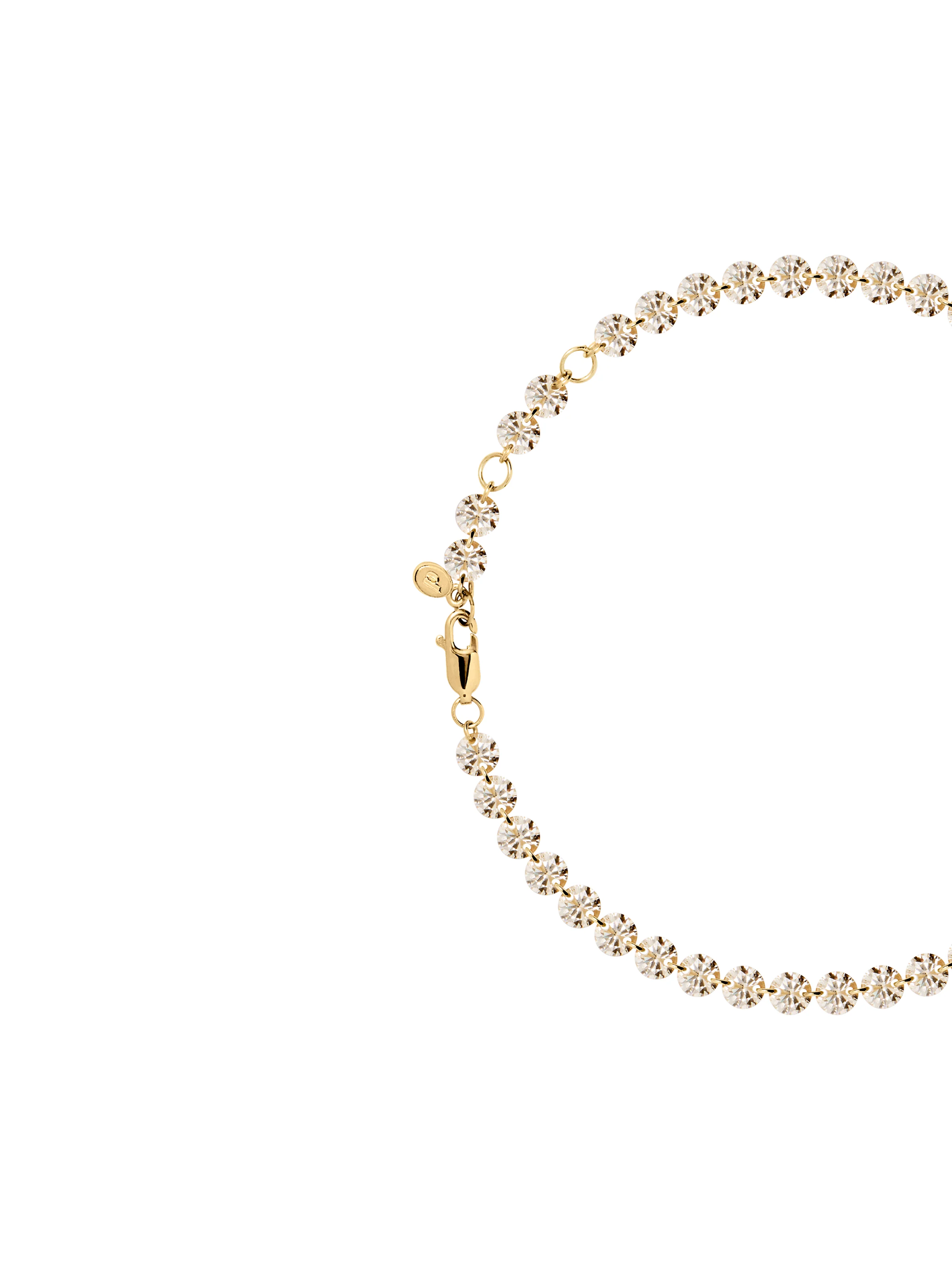 Dorsey - FLOATING ETERNITY ANKLET IN 5MM HONEY MOISSANITE, 18K GOLD VERMEIL - Image 2