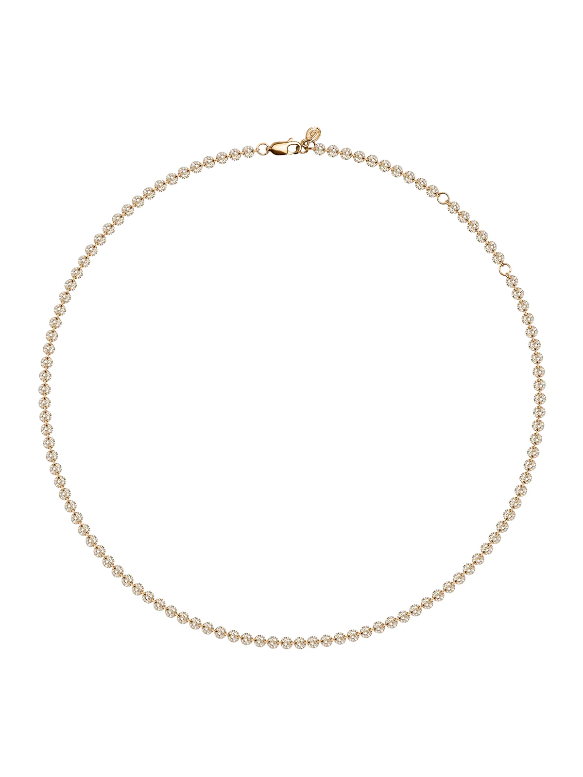 Dorsey - FLOATING ETERNITY NECKLACE IN 3.5MM HONEY MOISSANITE, 18K GOLD VERMEIL