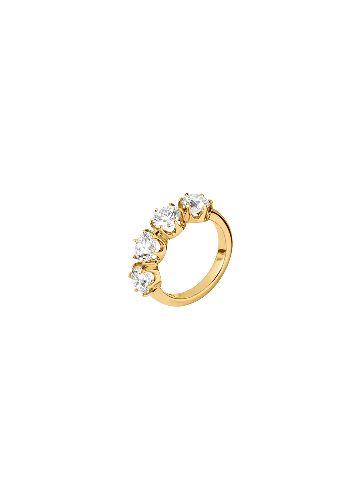 Dorsey - IRIS 4 - STONE PINKY RING IN MOISSANITE, 18K GOLD VERMEIL - Image 2