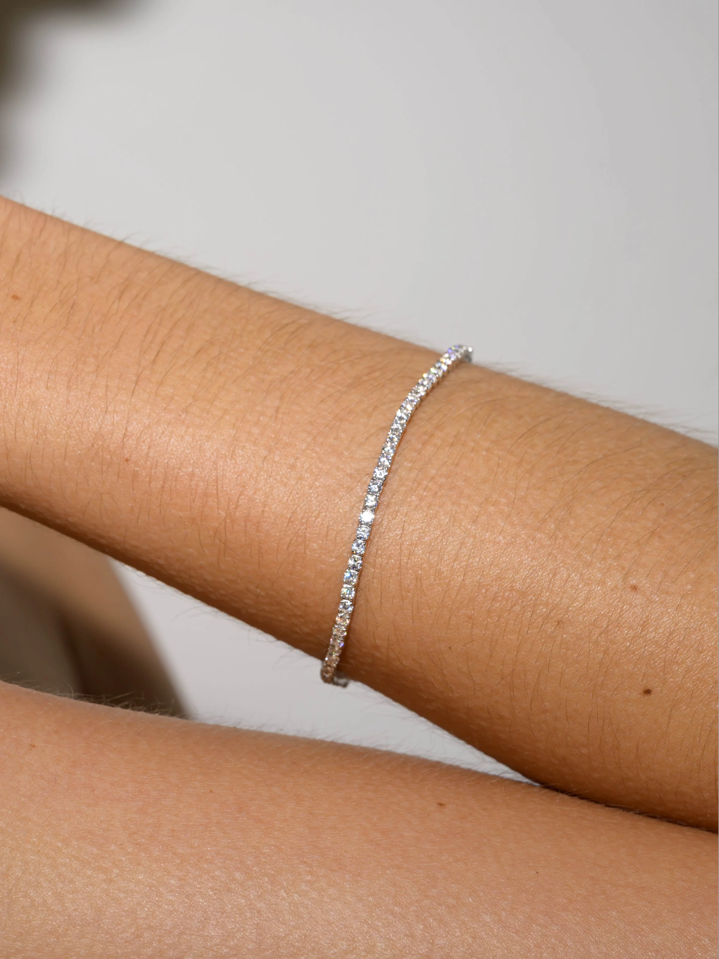 Dorsey - KATE RIVIÈRE BRACELET IN 2MM MOISSANITE, STERLING SILVER - Image 3