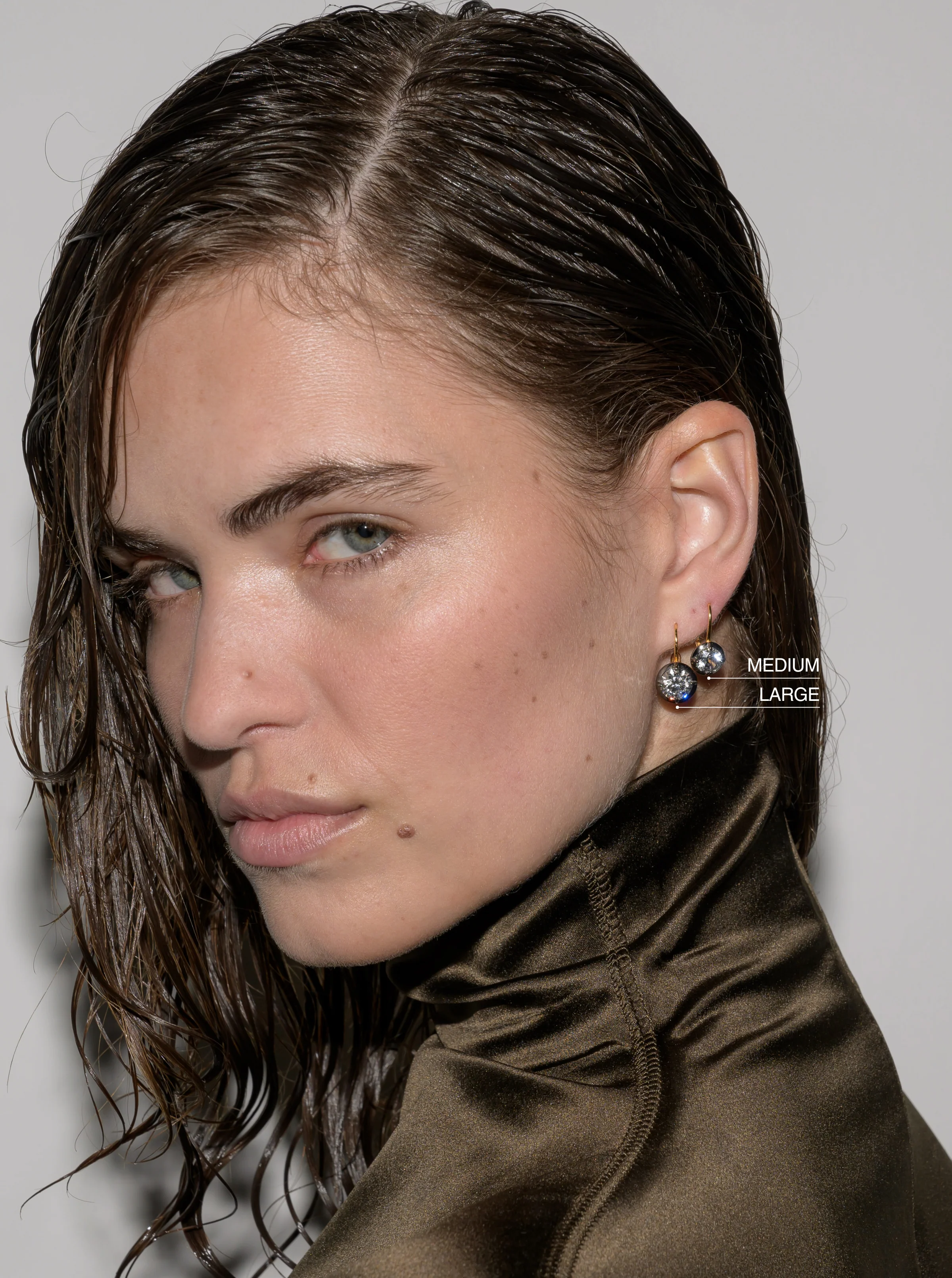 Dorsey - LUCIEN LATCHBACK EARRINGS IN MOISSANITE, STERLING SILVER - Image 3