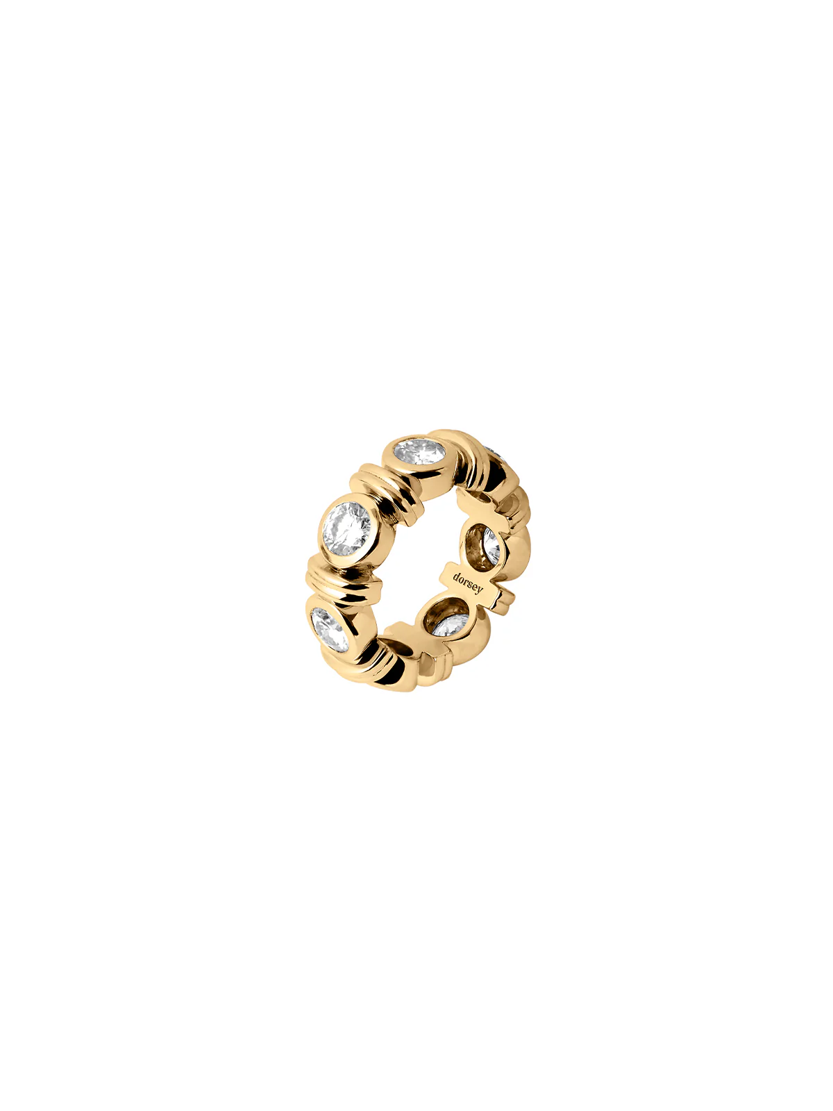Dorsey - RHEN ROUND - CUT RING MOISSANITE, 18K GOLD VERMEIL - Image 2