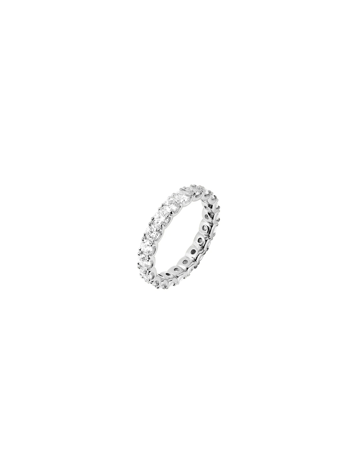 Dorsey - ROUND CUT ETERNITY BAND IN MOISSANITE, STERLING SILVER - Image 2