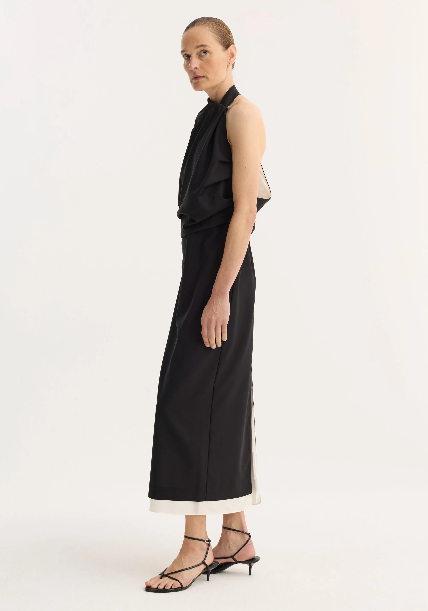 ROHE - Draped open back dress | black - Image 3