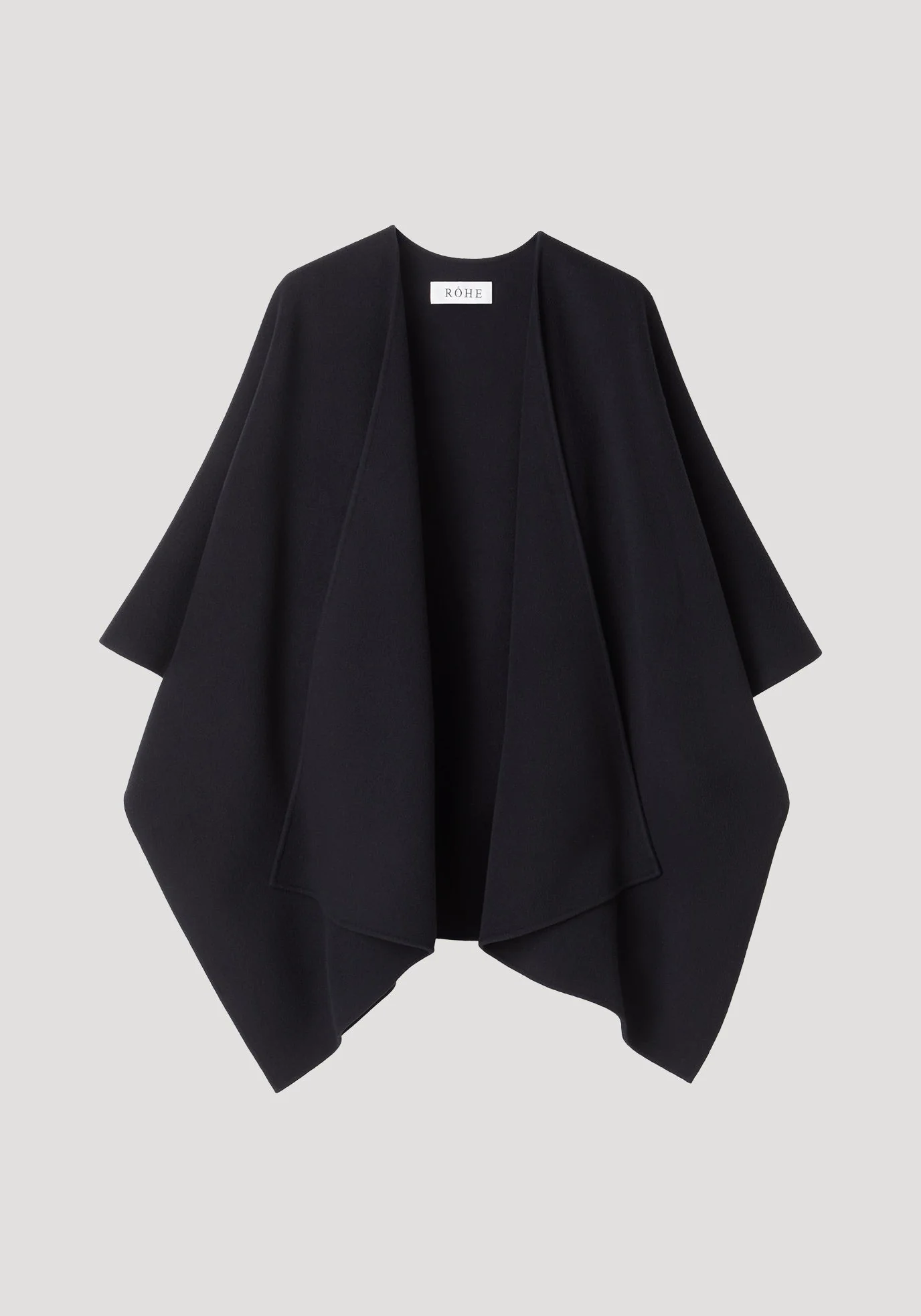 ROHE - Draped scarf poncho | black - Image 6