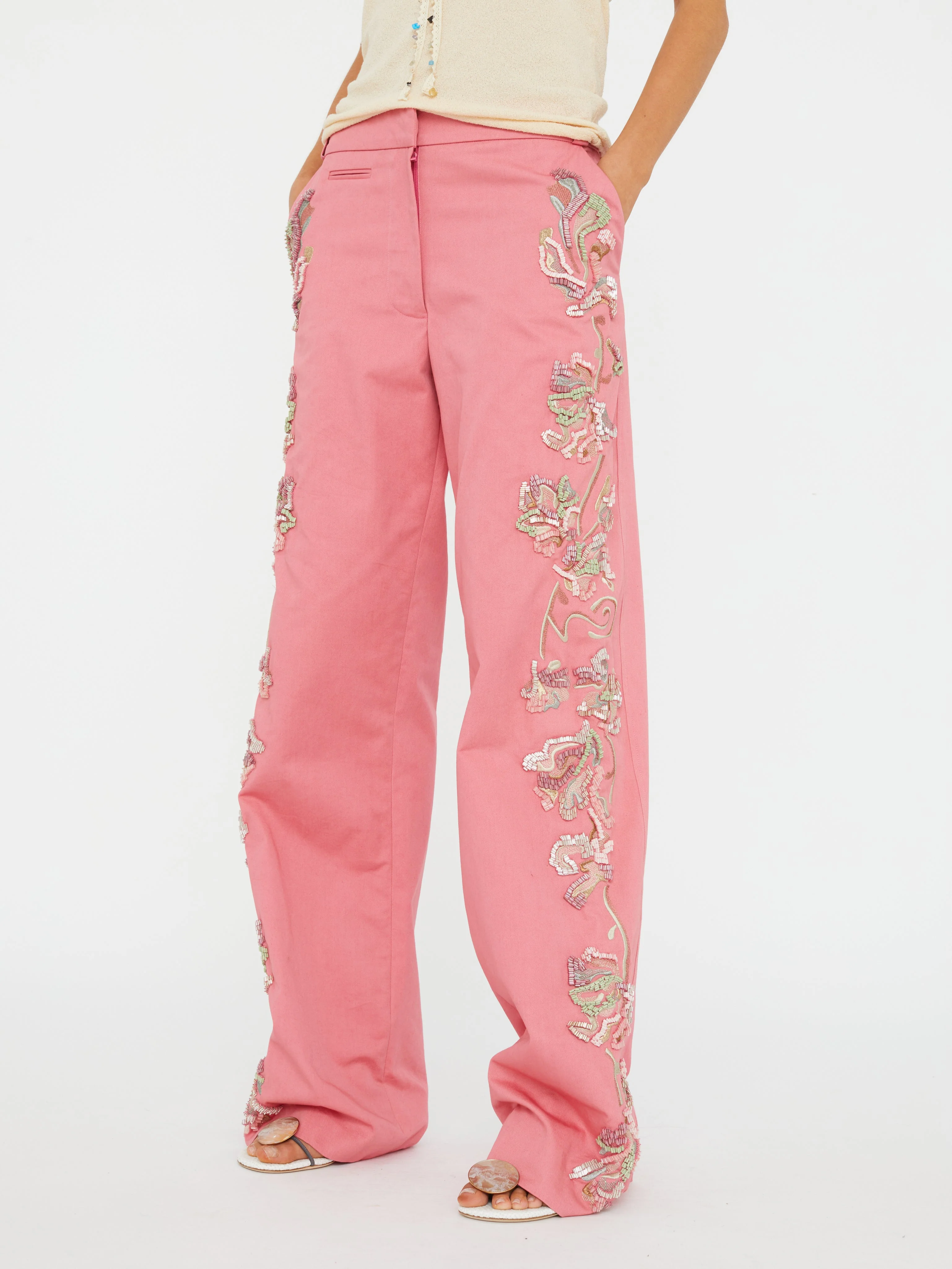 Christopher Esber - Duke Embellished Chino Pant - Image 5