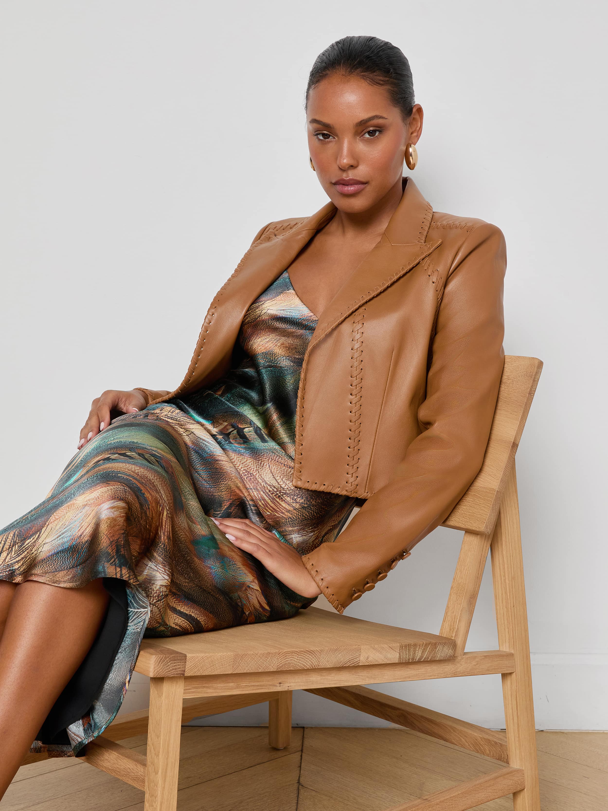 L'AGENCE - Dulcie Leather Blazer - Image 6