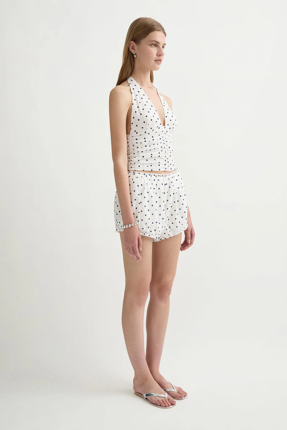 Posse - EDIE TOP - CREAM BLUE POLKA DOT - Image 8