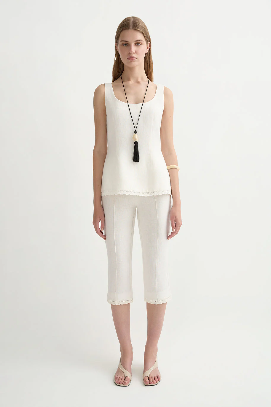 Posse - EFFI CAPRI PANT - CREAM