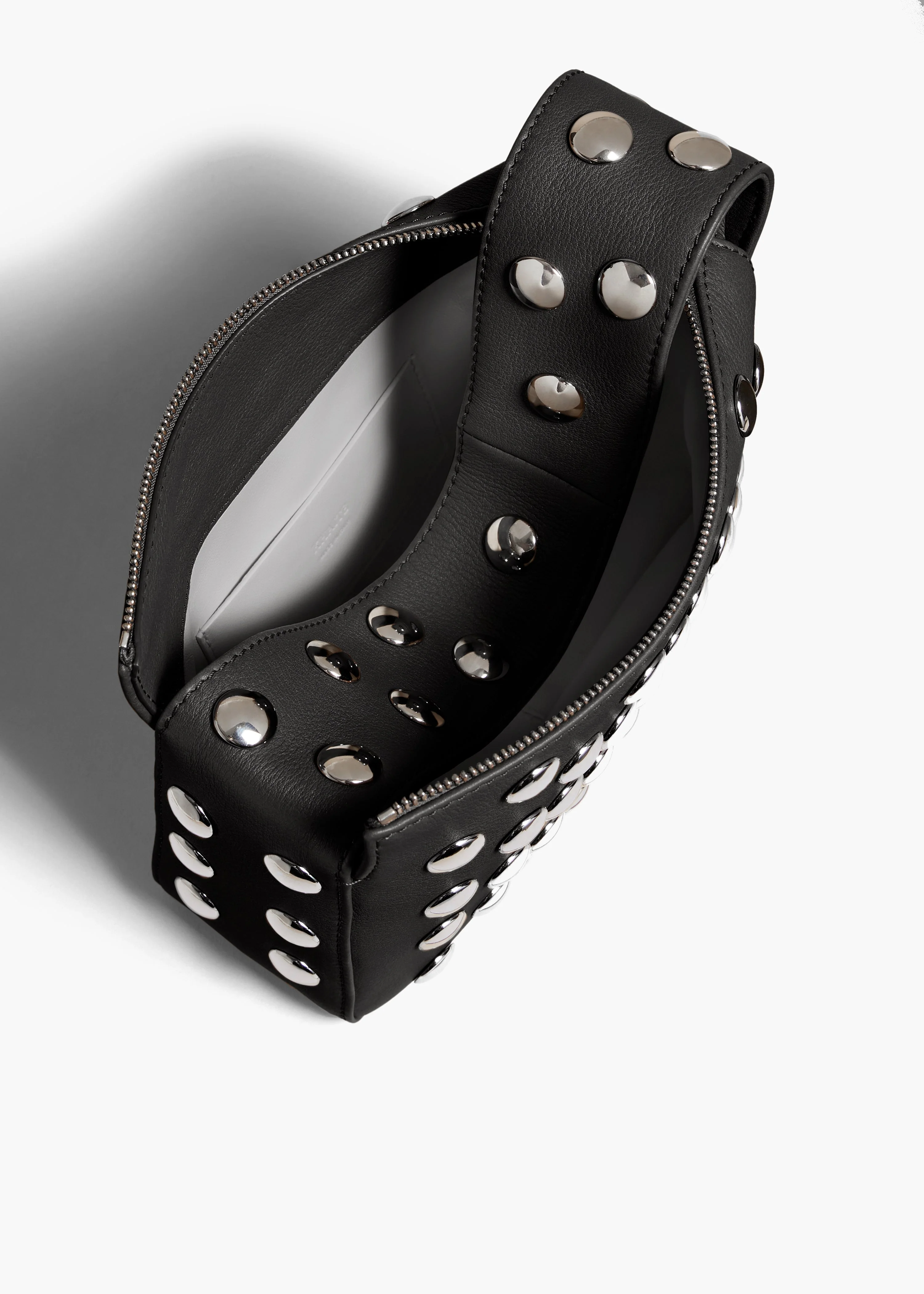Khaite - Small Elena Bag in Black Pebbled Leather with Studs - Image 10