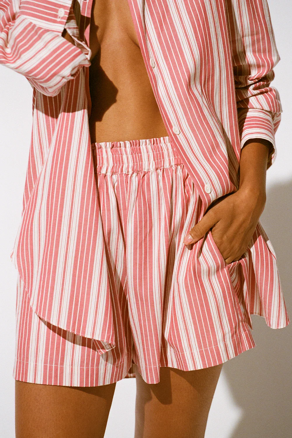 Faithfull - Elva Shorts Cherry Stripe - Final Sale - Image 2