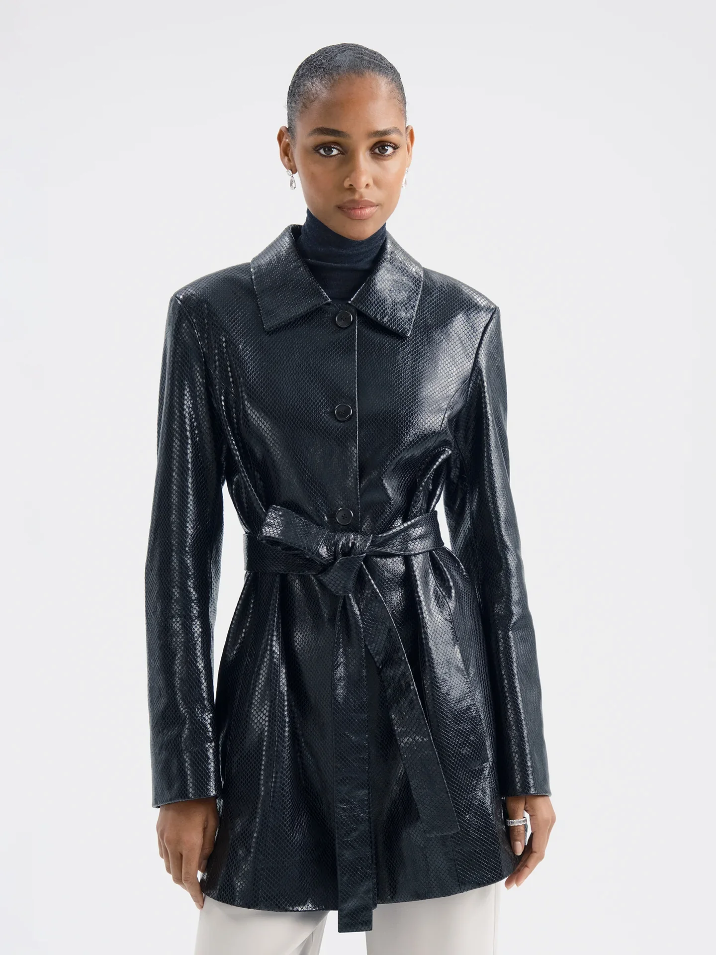 Aflalo - Elyra Jacket in Python Embossed Leather - Image 8