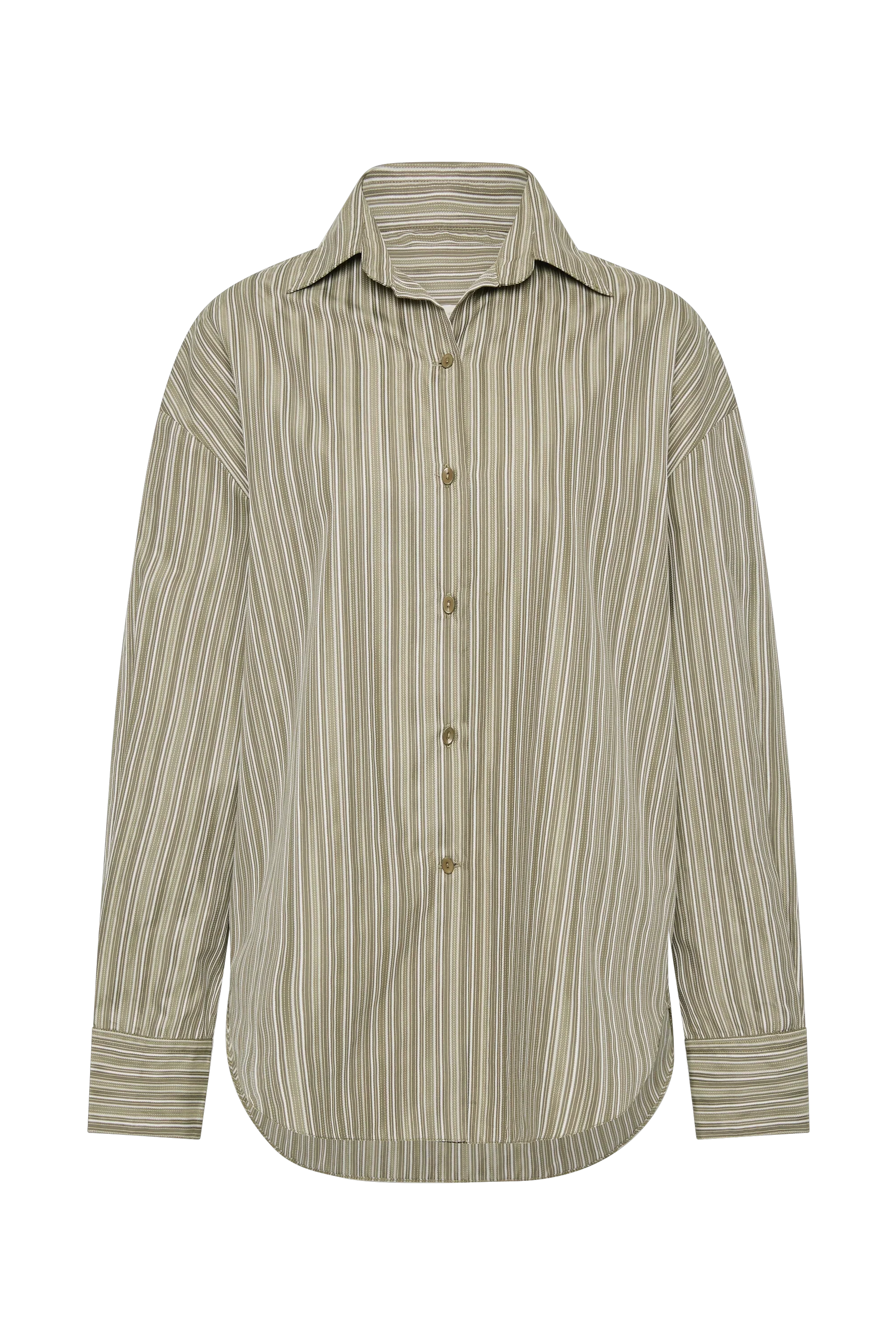 Faithfull - En Vau Shirt Khaki Stripe - Final Sale - Image 7