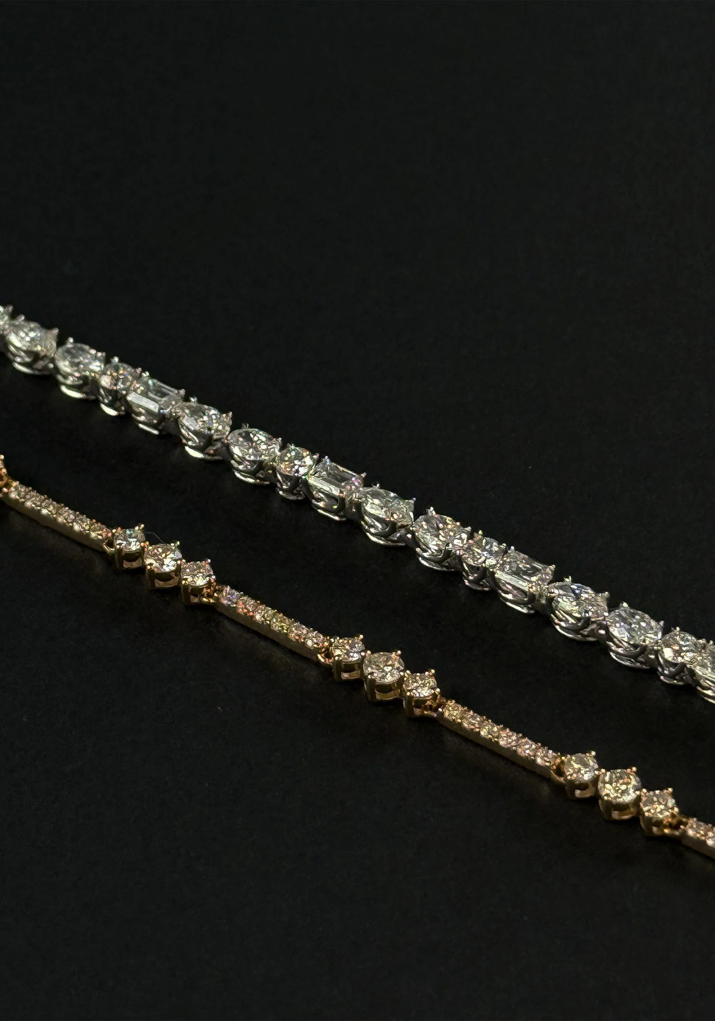 Kinn - Esme Fancy Shape Tennis Bracelet 4ctw White Gold - Image 3