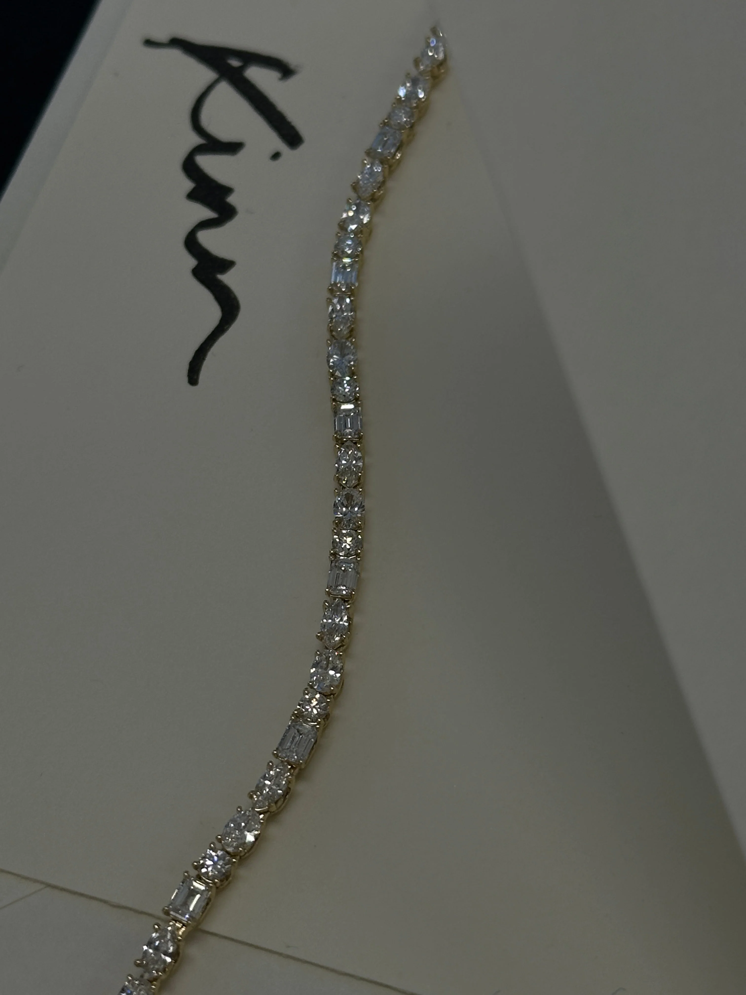 Kinn - Esme Fancy Shape Tennis Bracelet 4ctw White Gold - Image 7