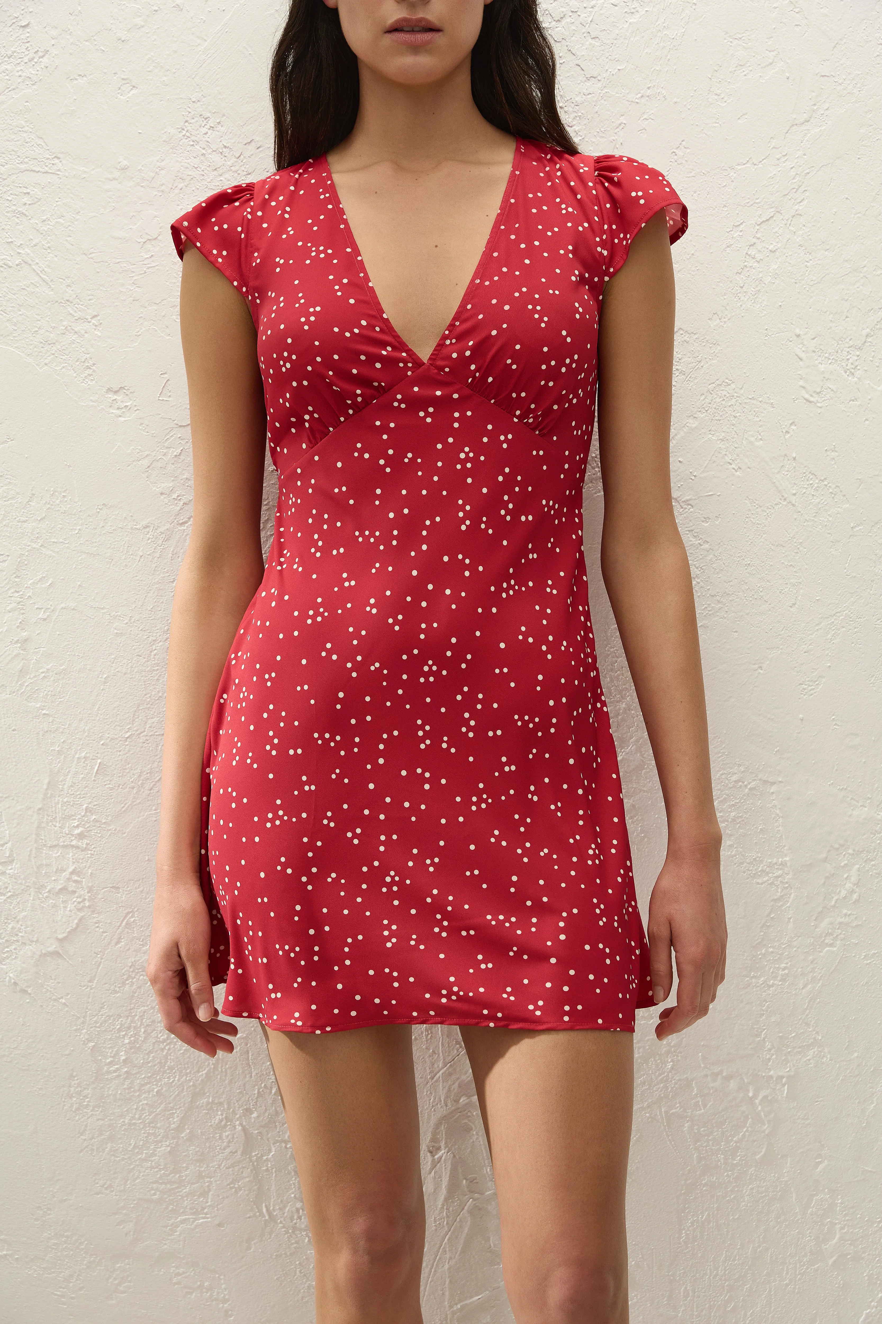 Faithfull - Alvisa Mini Dress Linnea Dot Rosso - Image 2