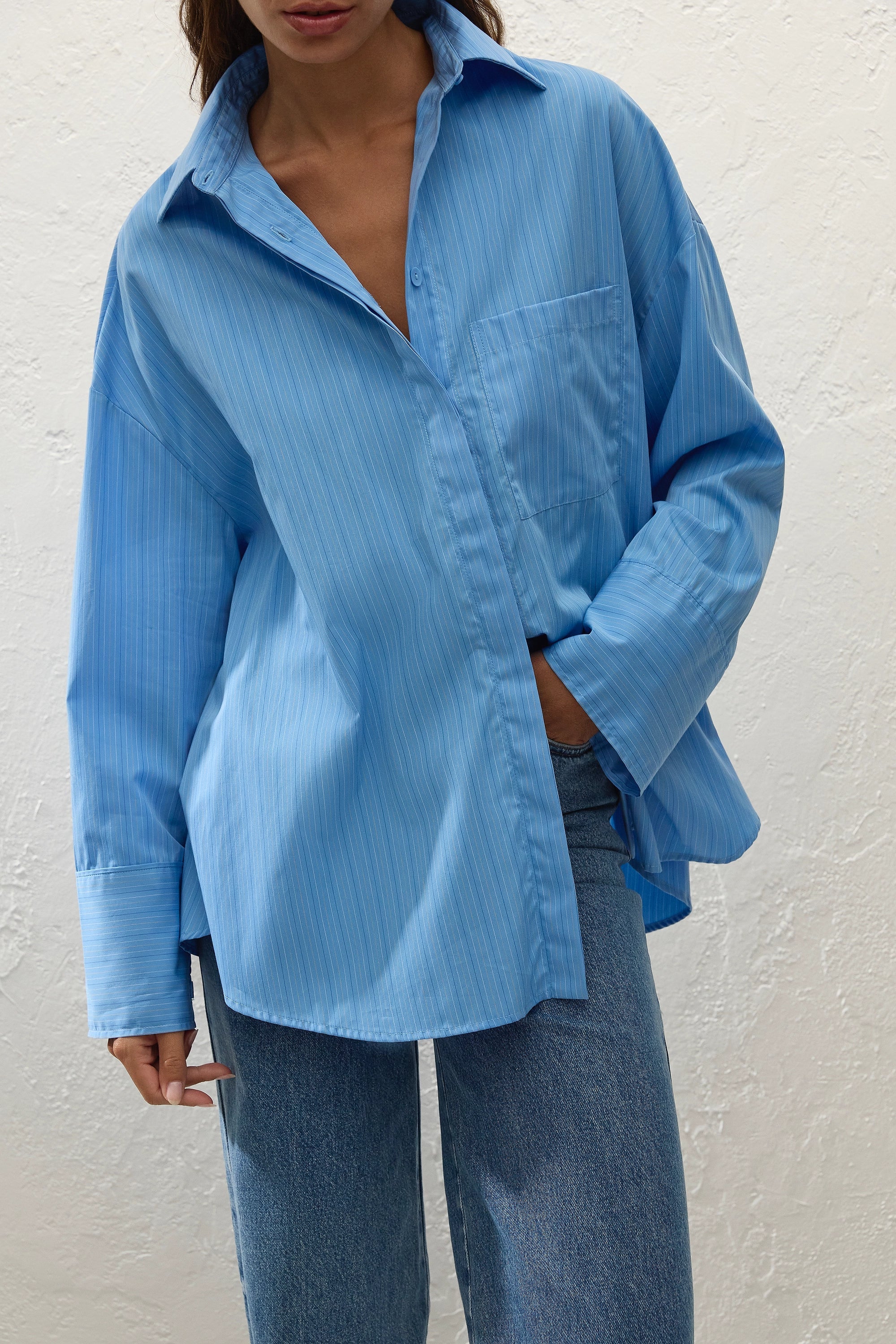 Faithfull - Clemente Shirt Mico Pinstripe Azul - Image 6