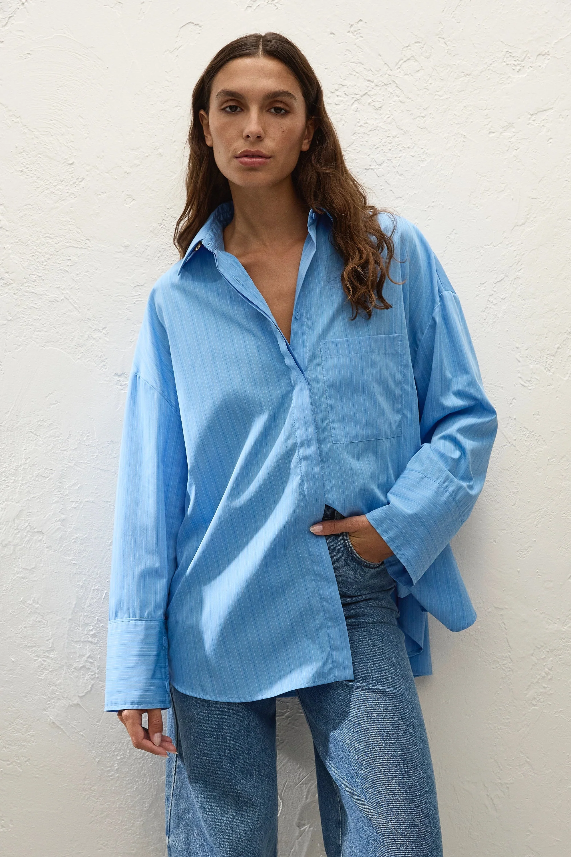 Faithfull - Clemente Shirt Mico Pinstripe Azul - Image 7