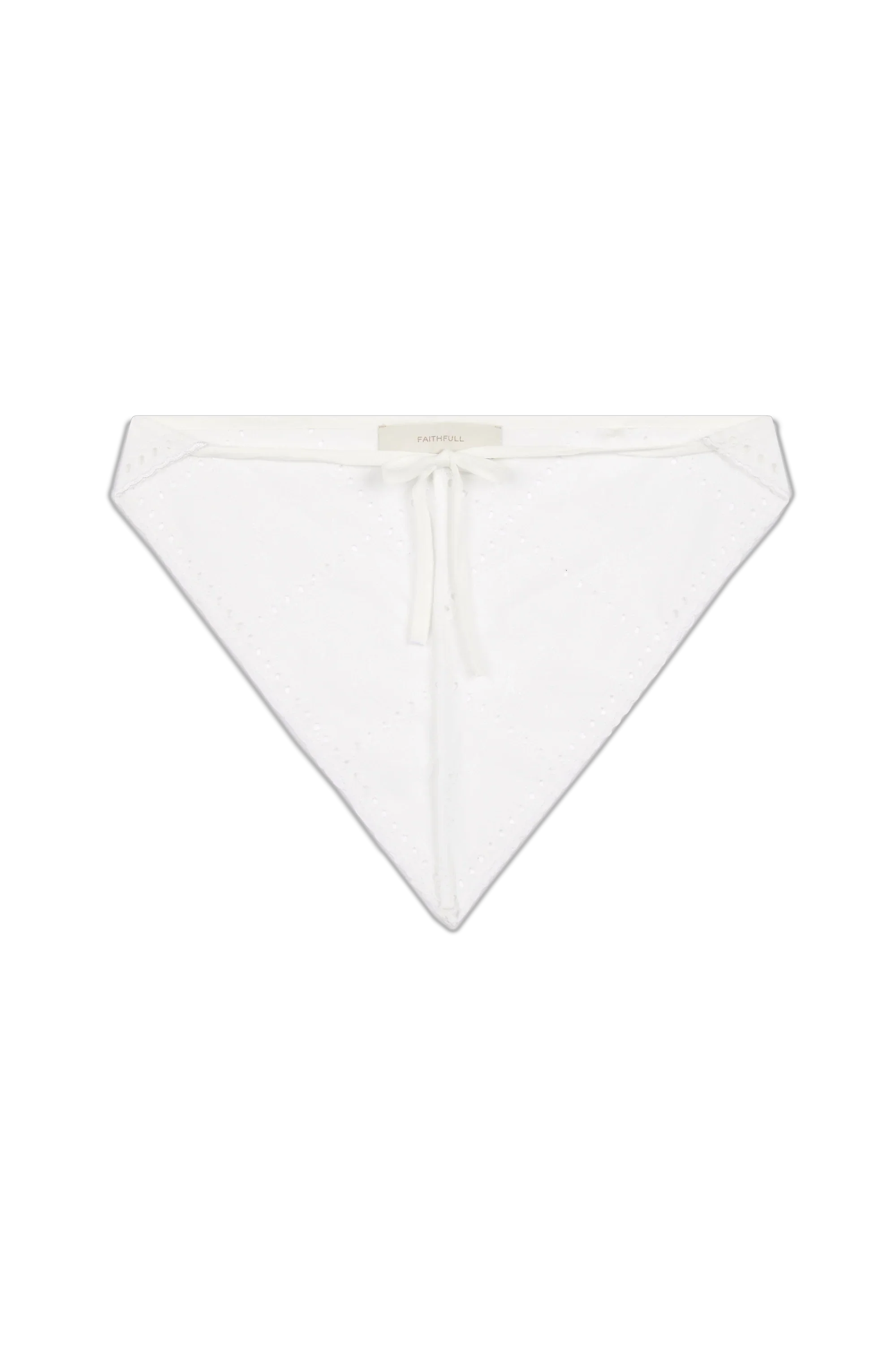 Faithfull - Clementina Head Scarf Handkerchief Broderie White - Image 6