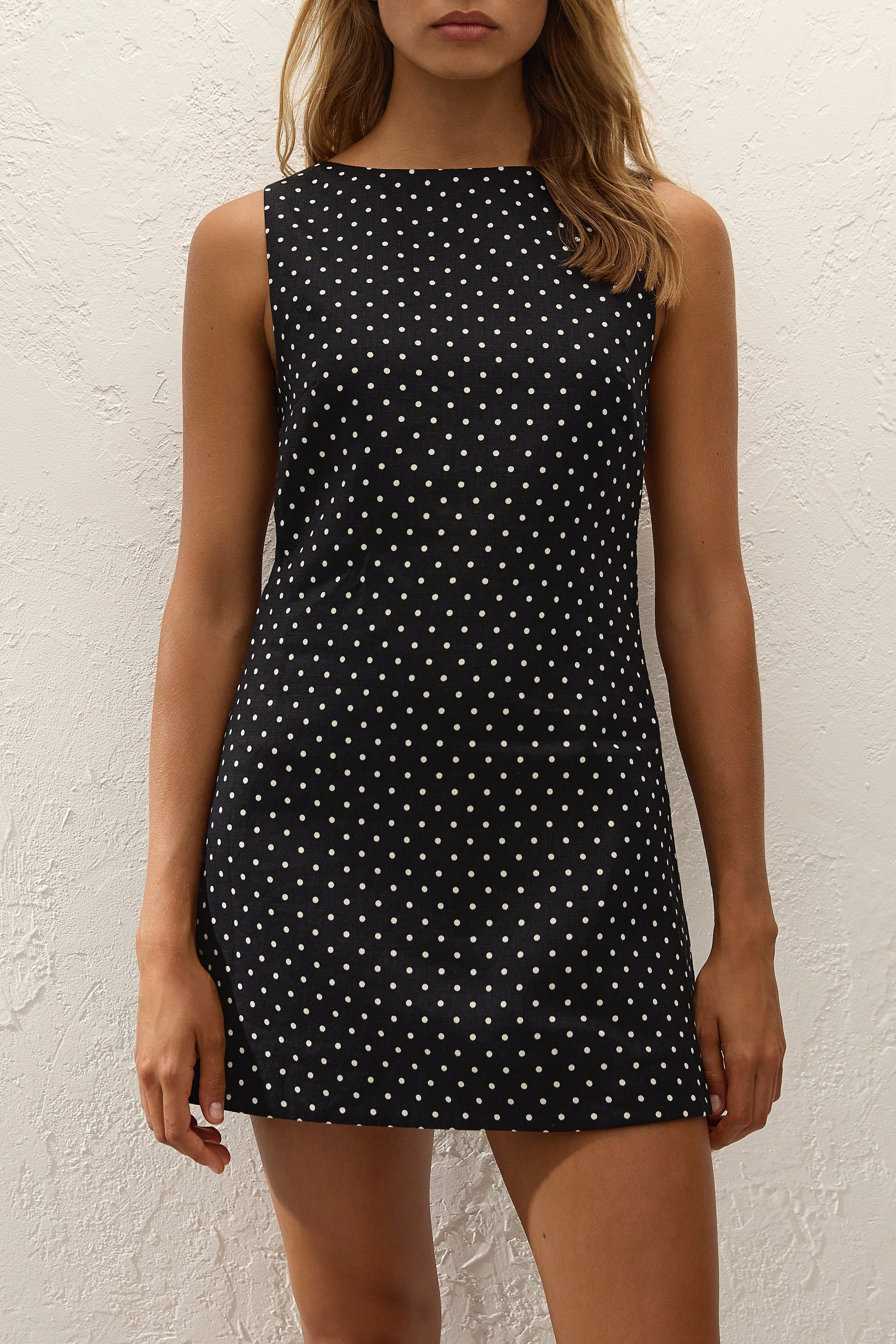 Faithfull - Jacie Mini Dress Lola Polka Dot Black Cream - Image 2