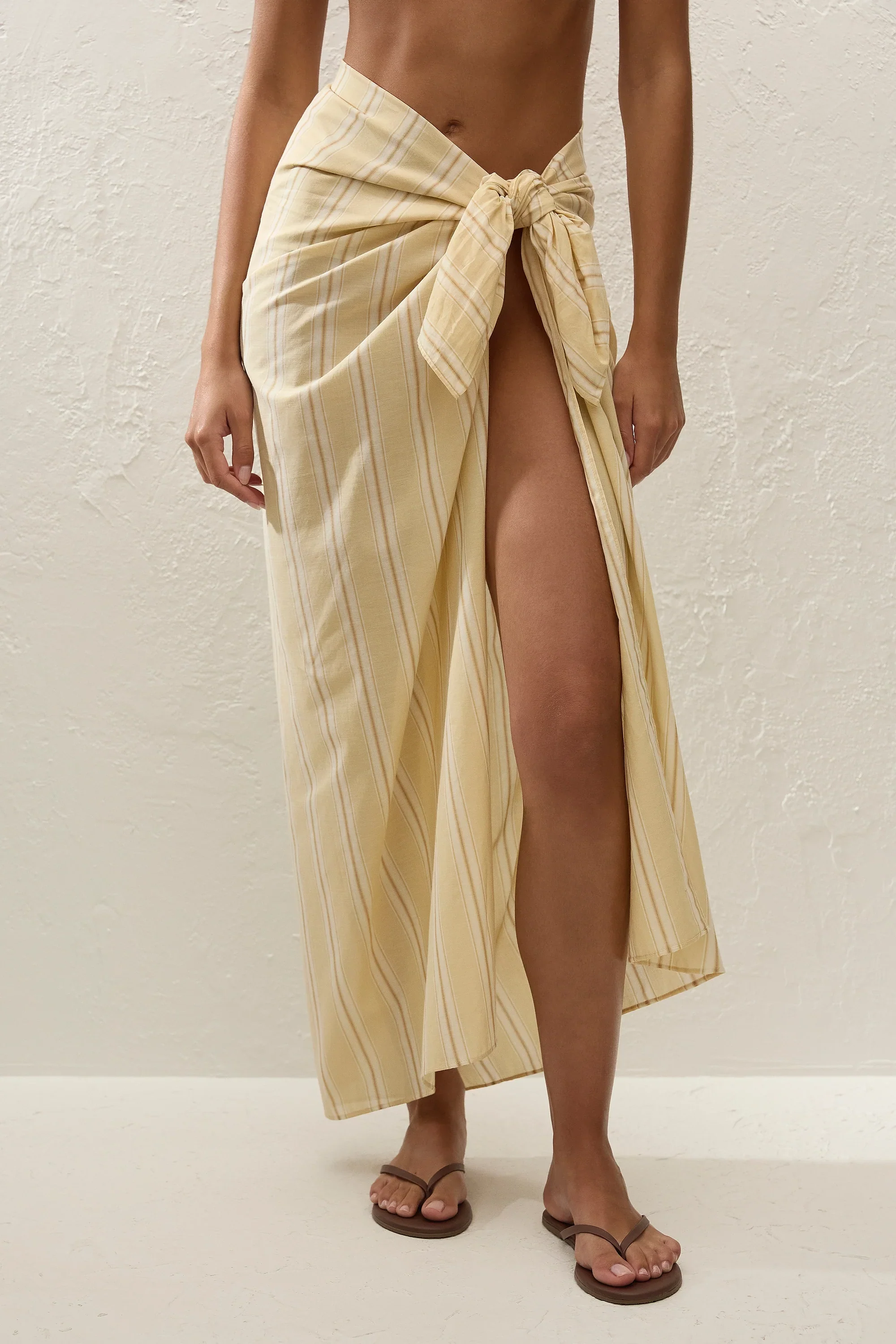 Faithfull - Lomas Pareo Ombre Stripe Faded Mustard - Image 3