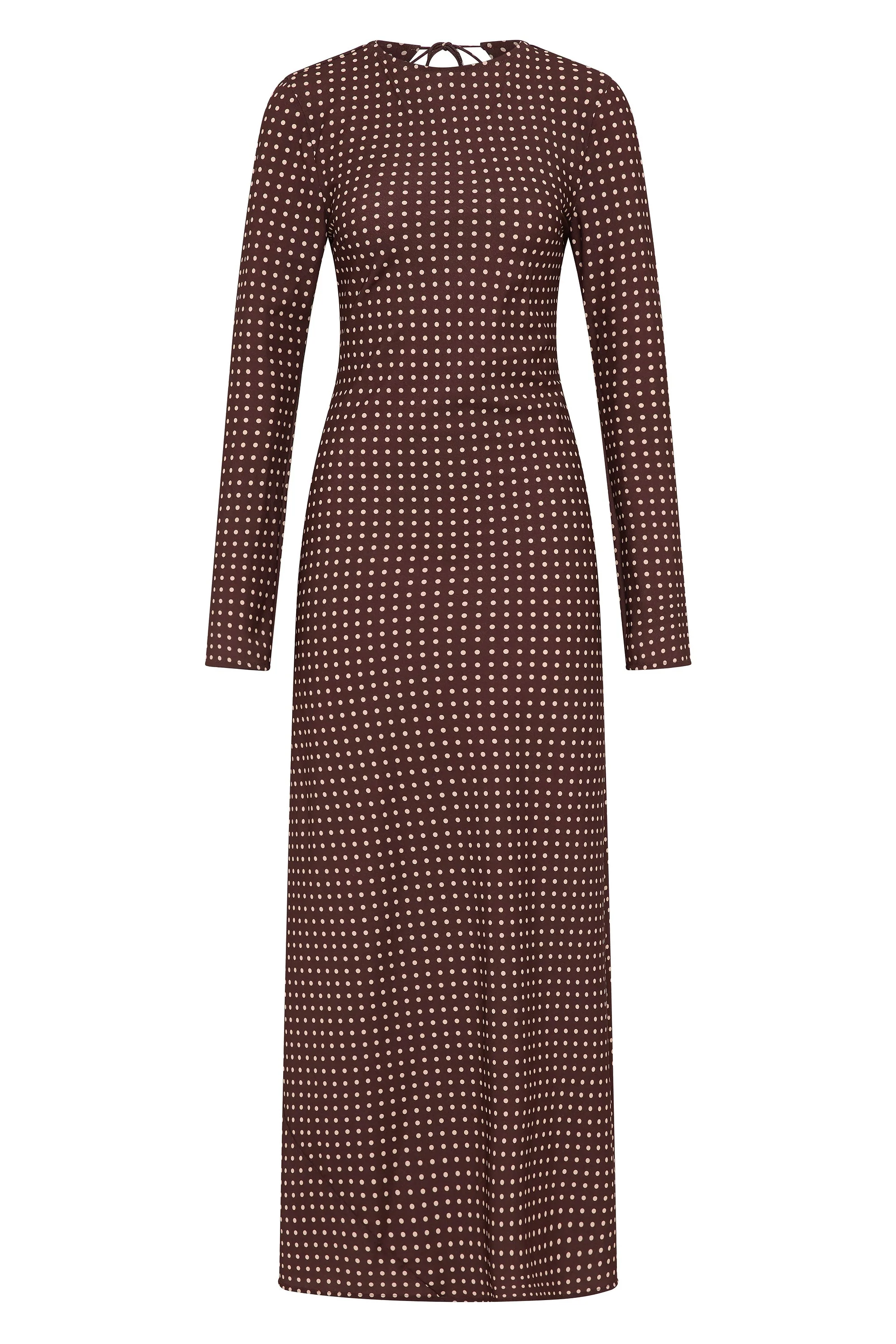Faithfull - Mesa Maxi Dress Polkadot Chocolate Plum - Image 6