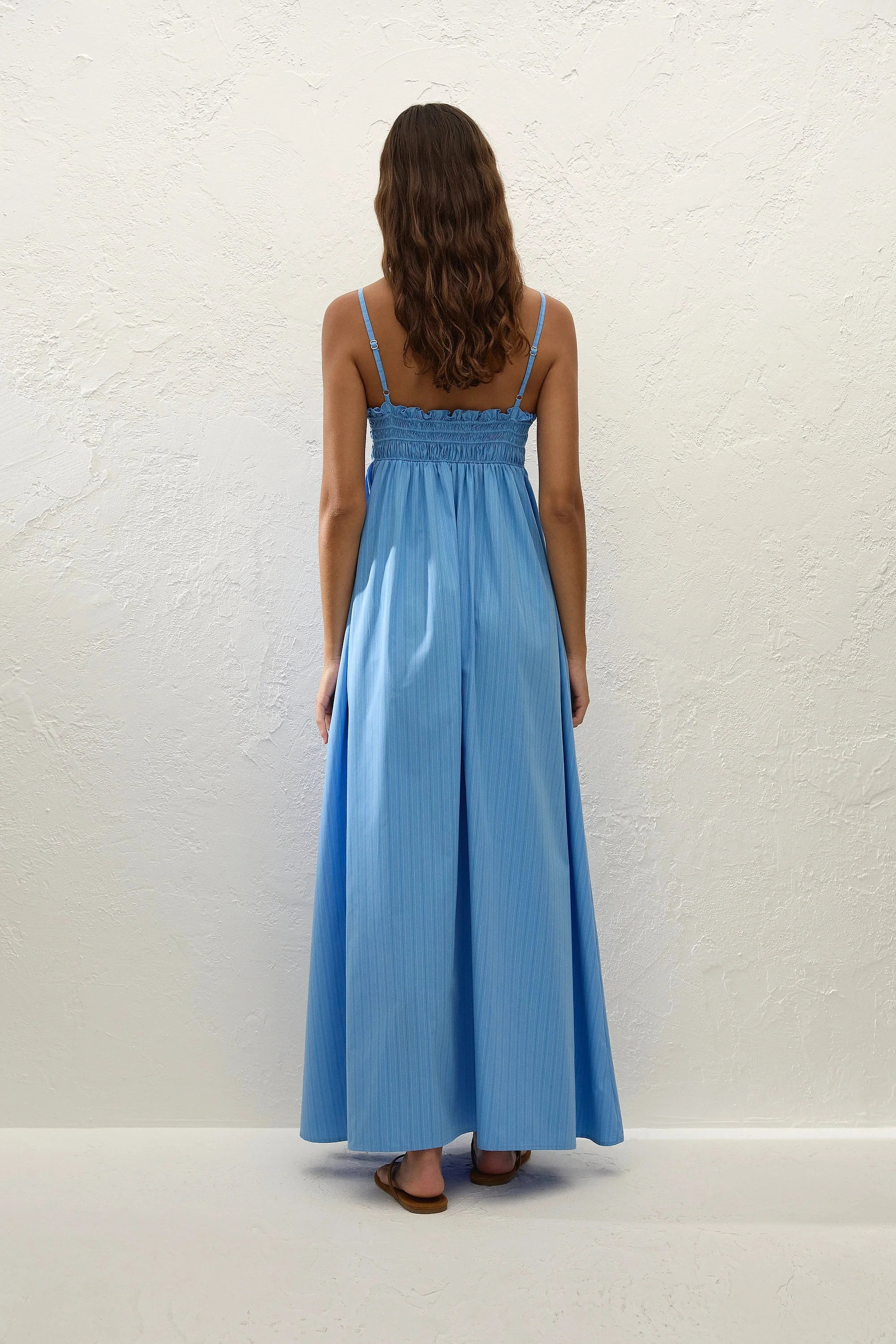 Faithfull - Presa Maxi Dress Mico Pinstripe Azul - Image 5