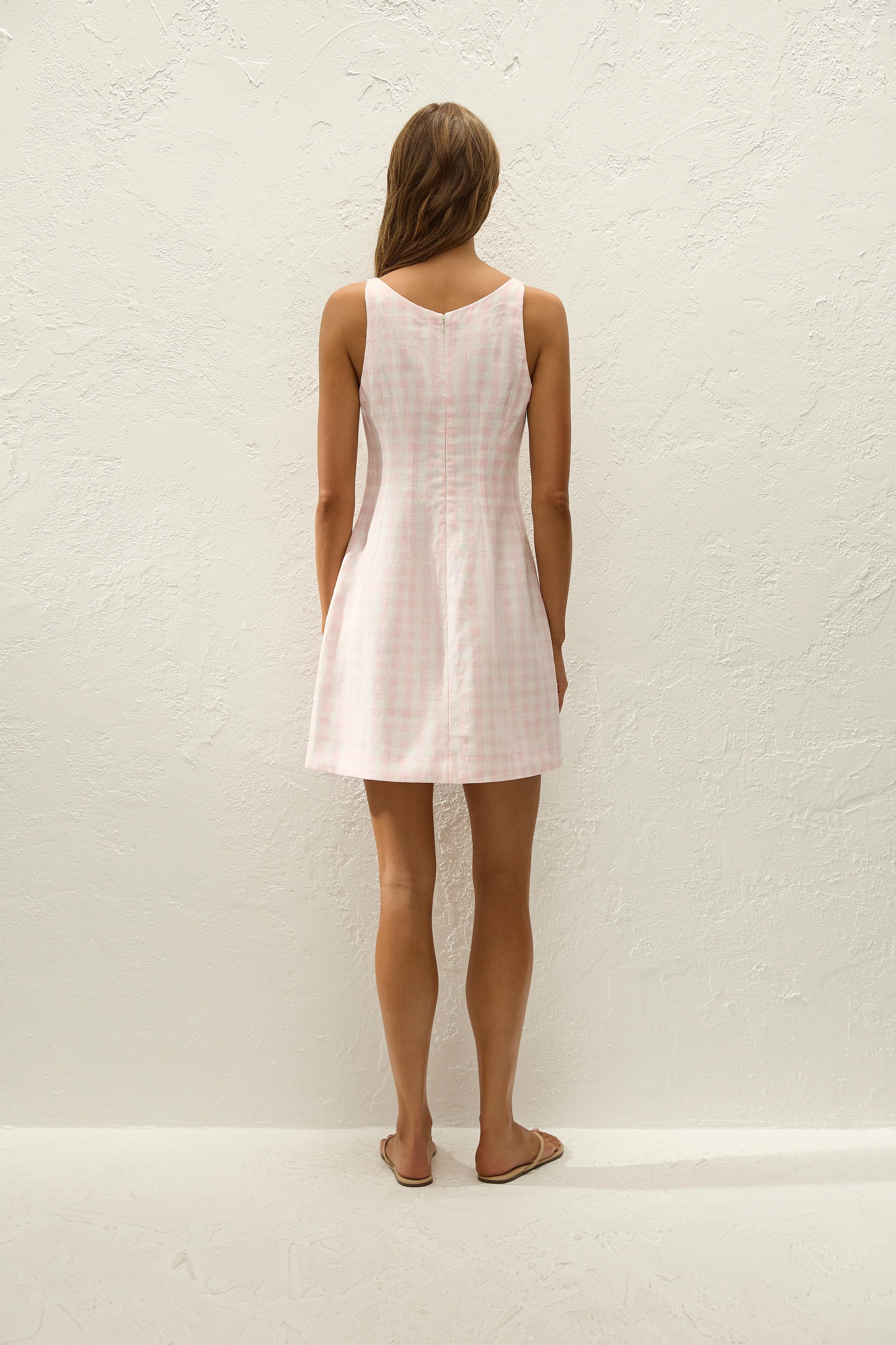 Faithfull - Sanne Mini Dress Gingham Palazzo - Image 4
