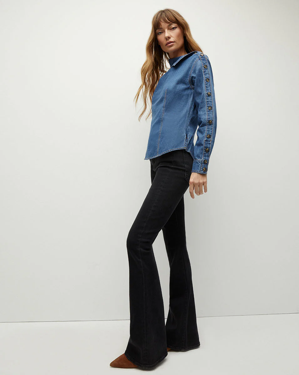 Veronica Beard - Fauri Asymmetrical Denim Shirt - Image 2