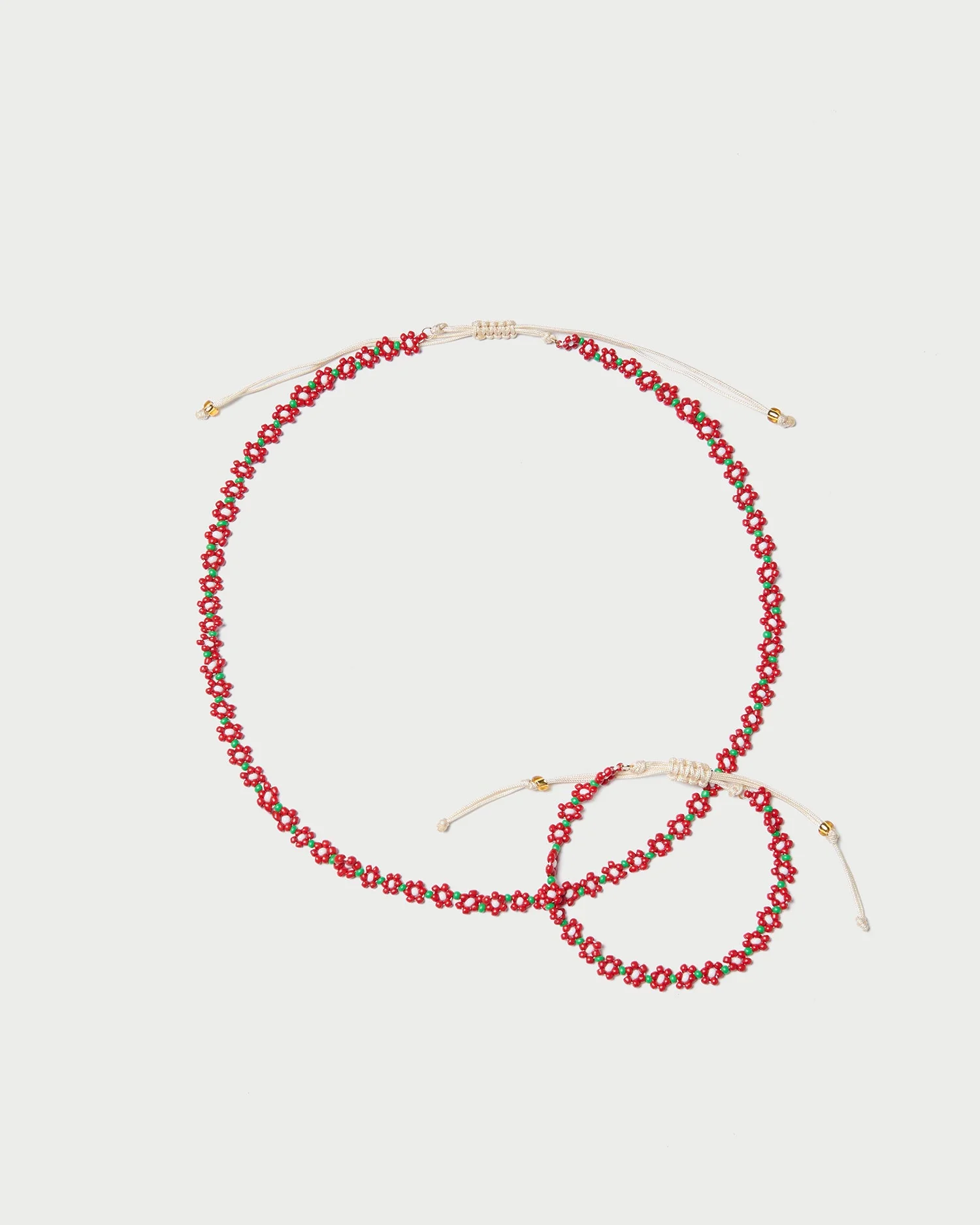 Loeffler Randall - Flora Red/White Beaded Set